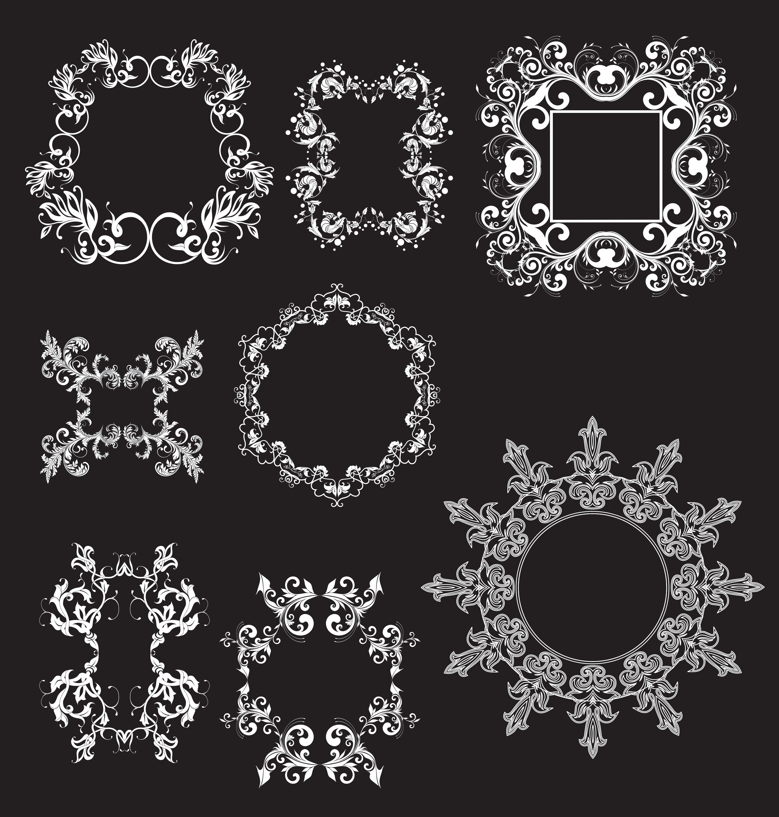 floral elements vector