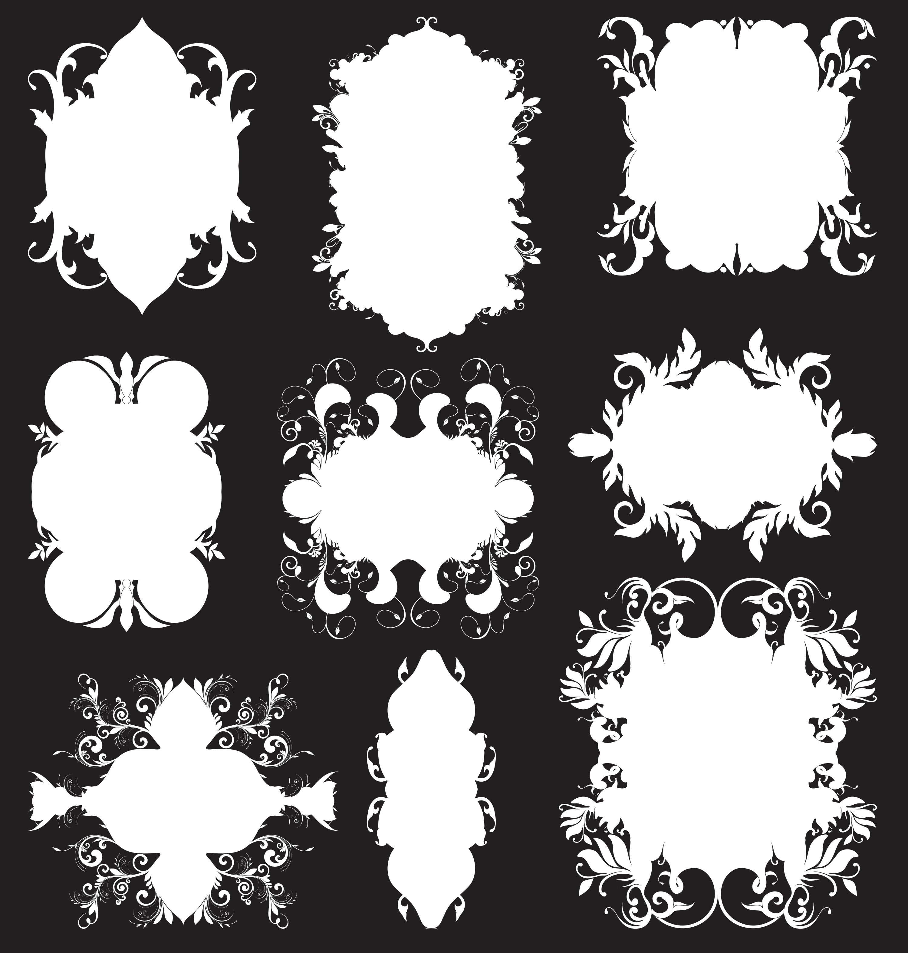 floral elements vector