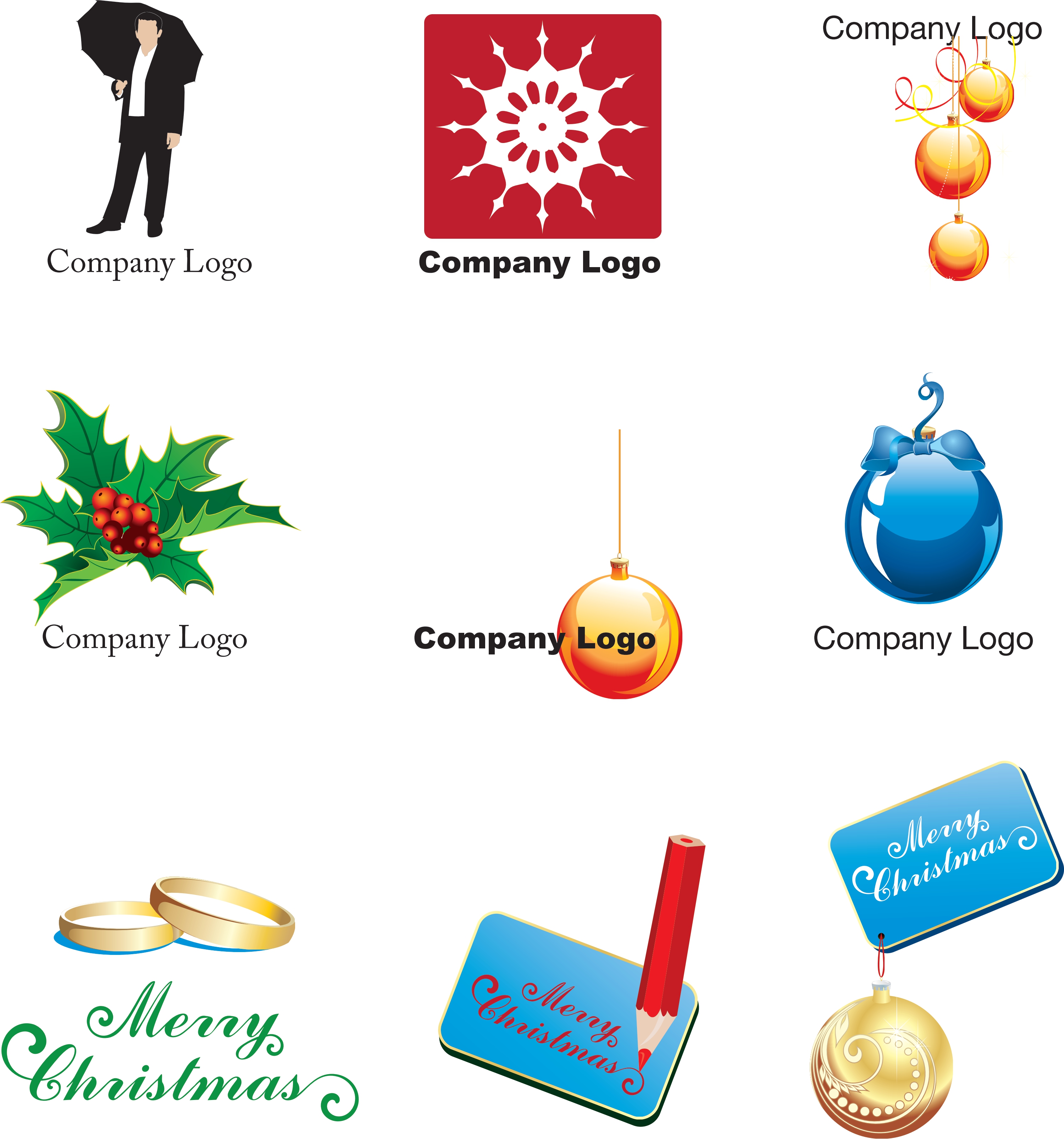 xmas logos vector