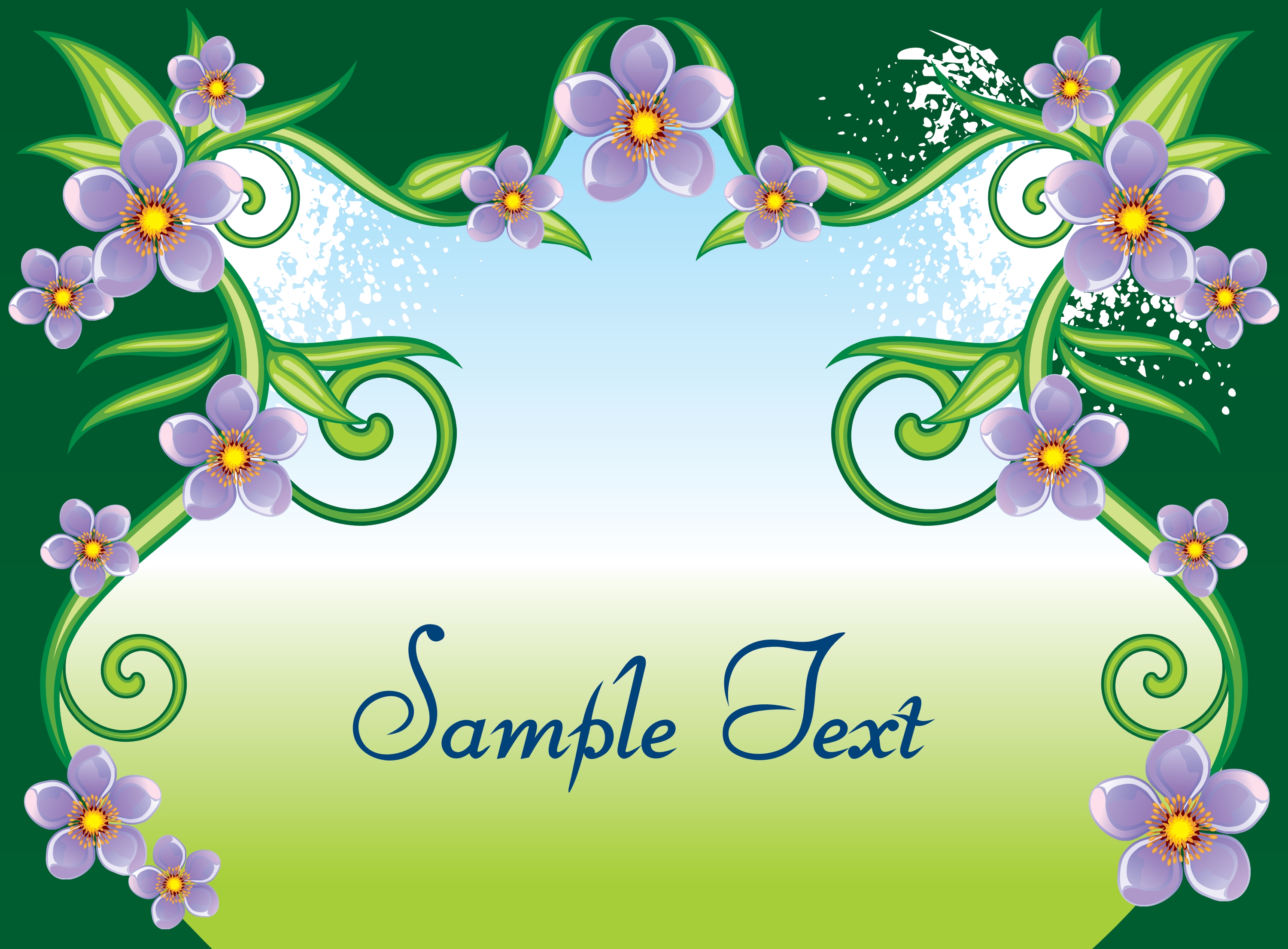 floral frame vector