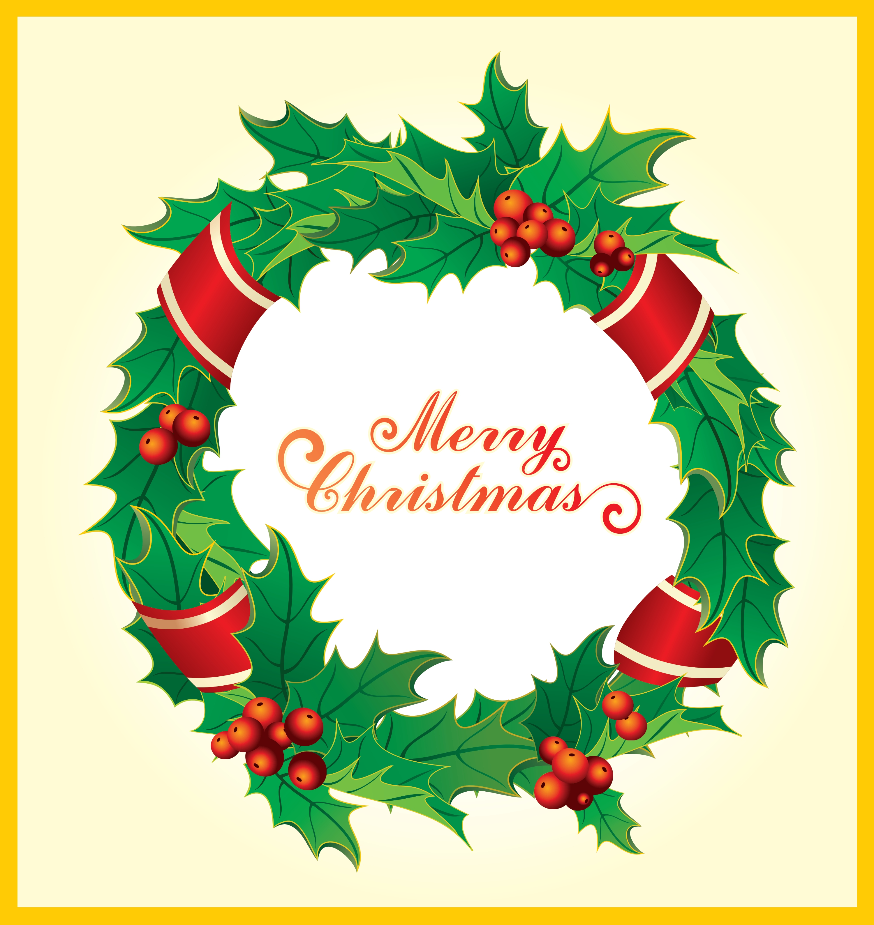 christmas wreath vector