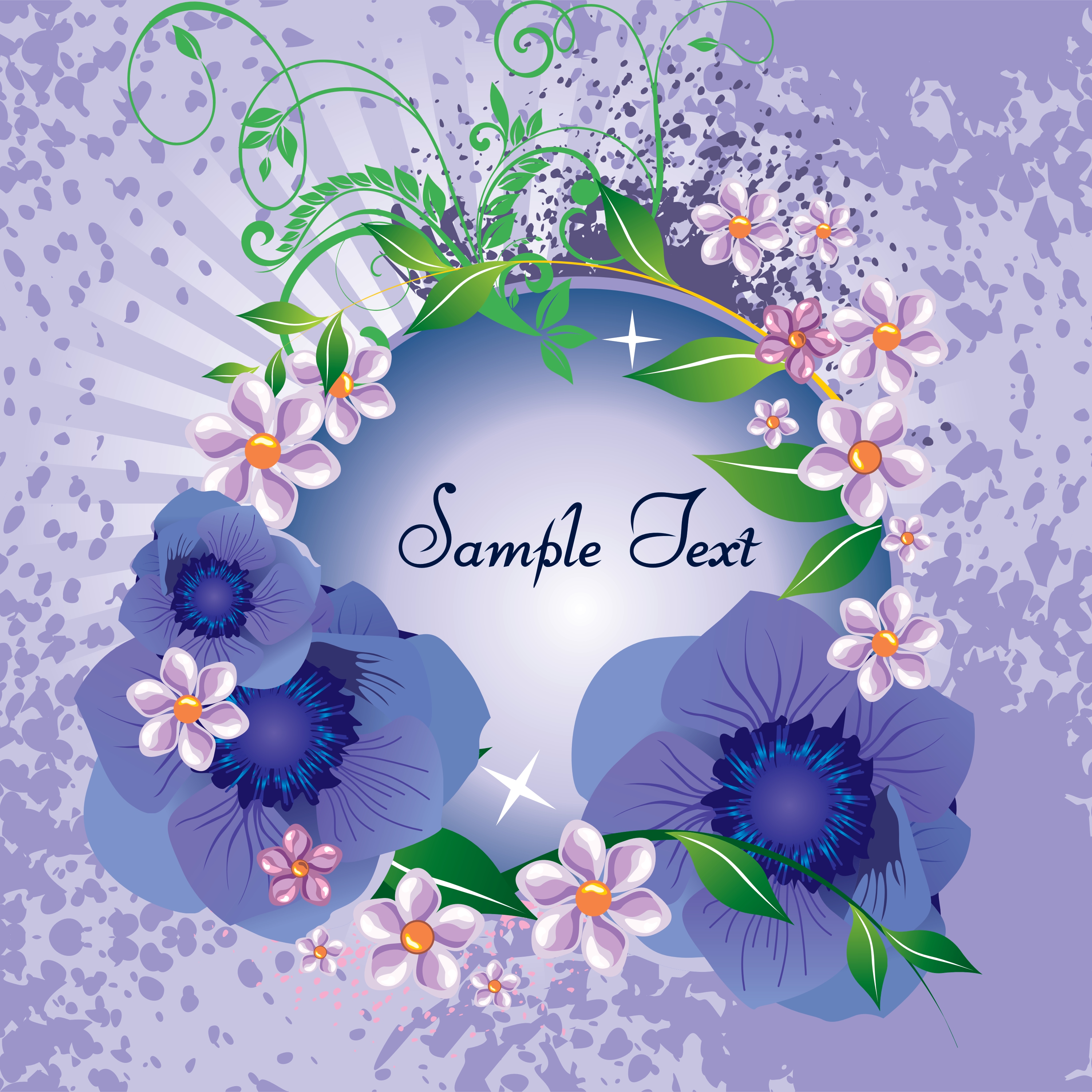 flower frame vector