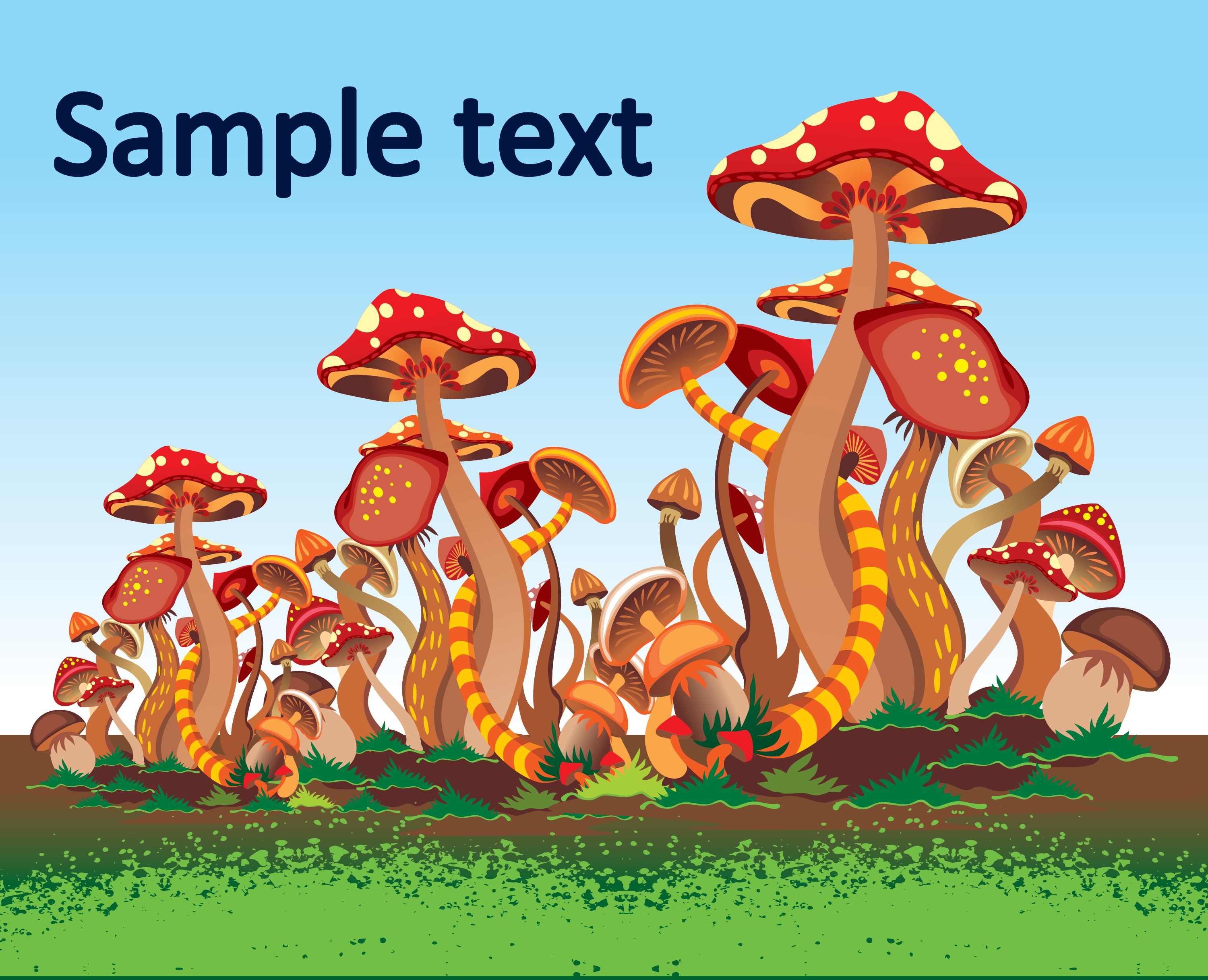 mushrooms vector