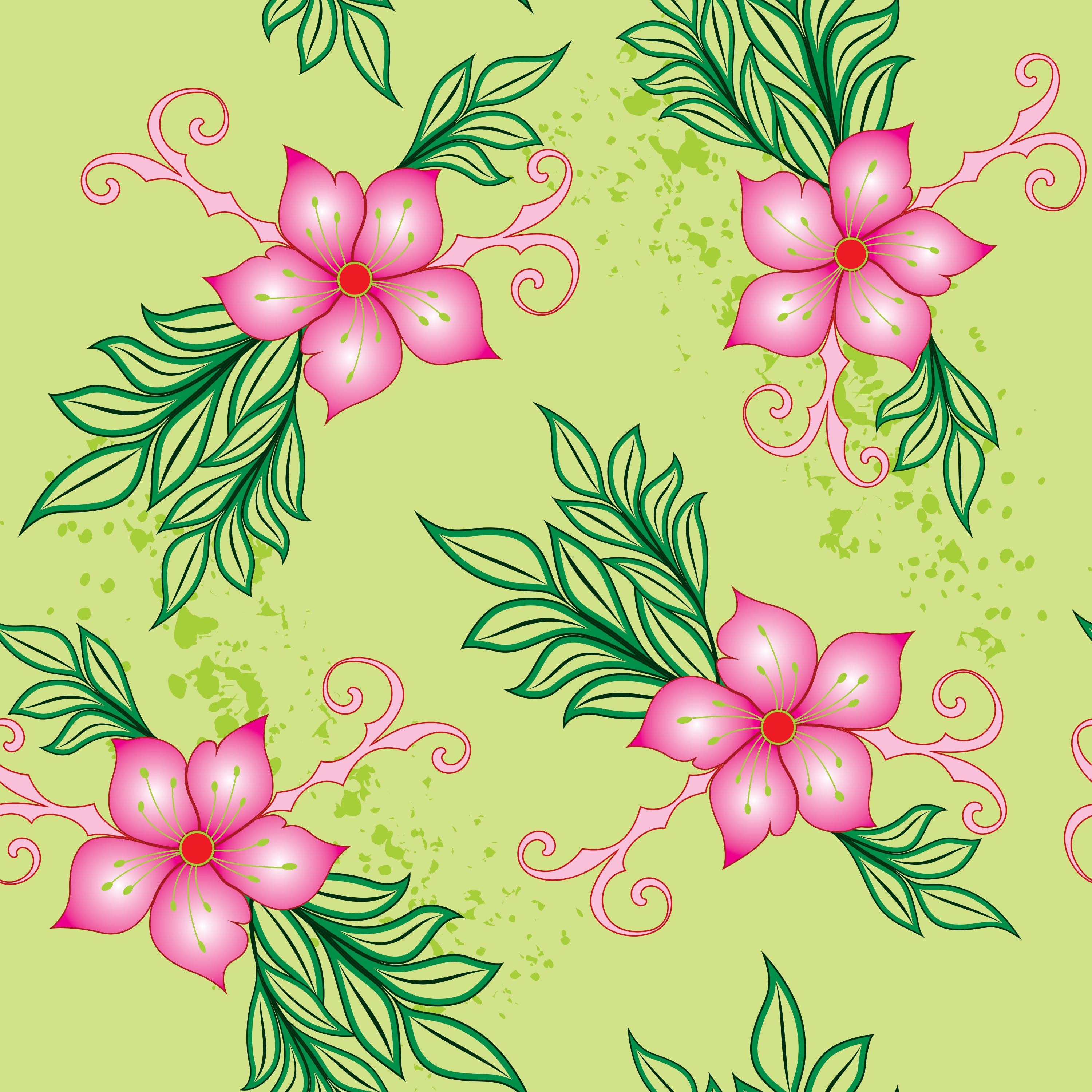 floral seamless background vector