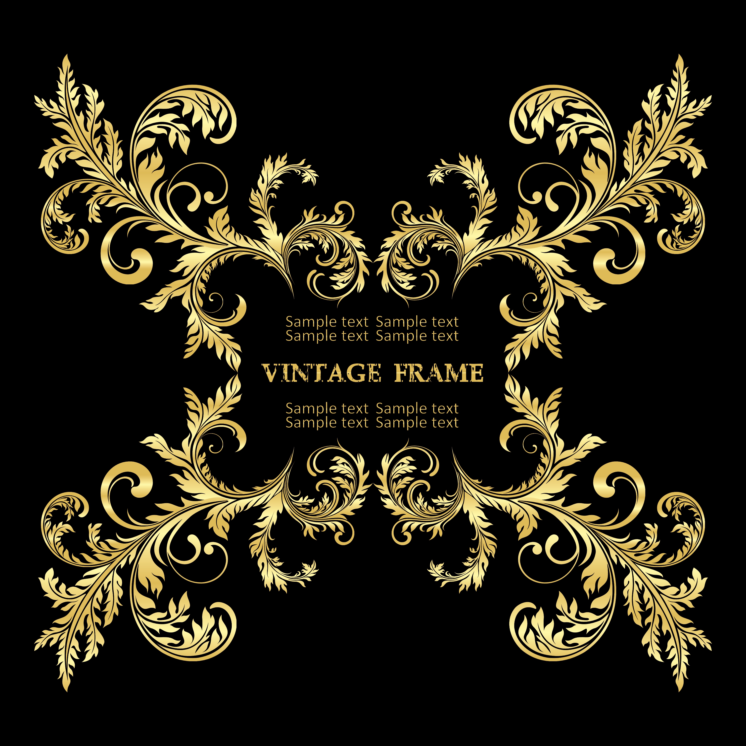 vintage frame vector