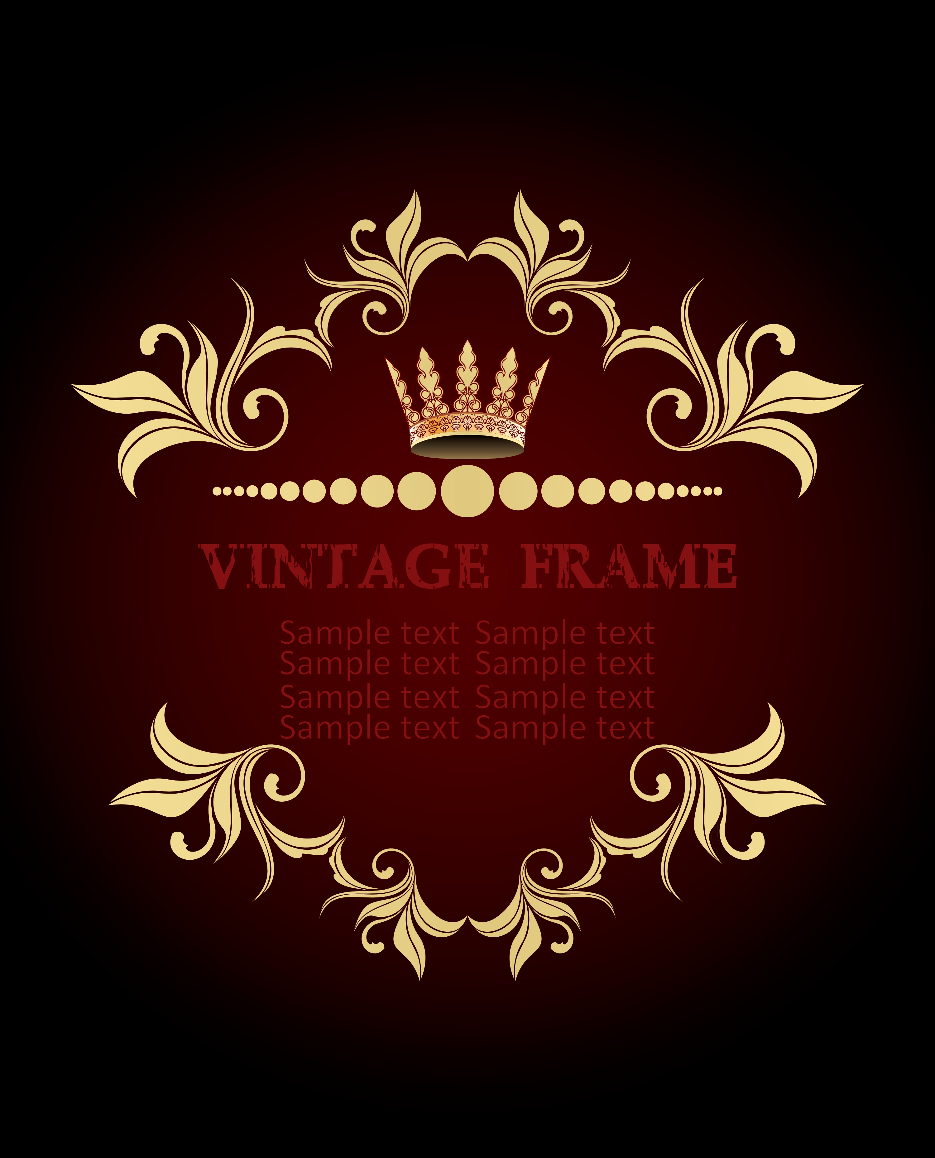 vintage frame vector