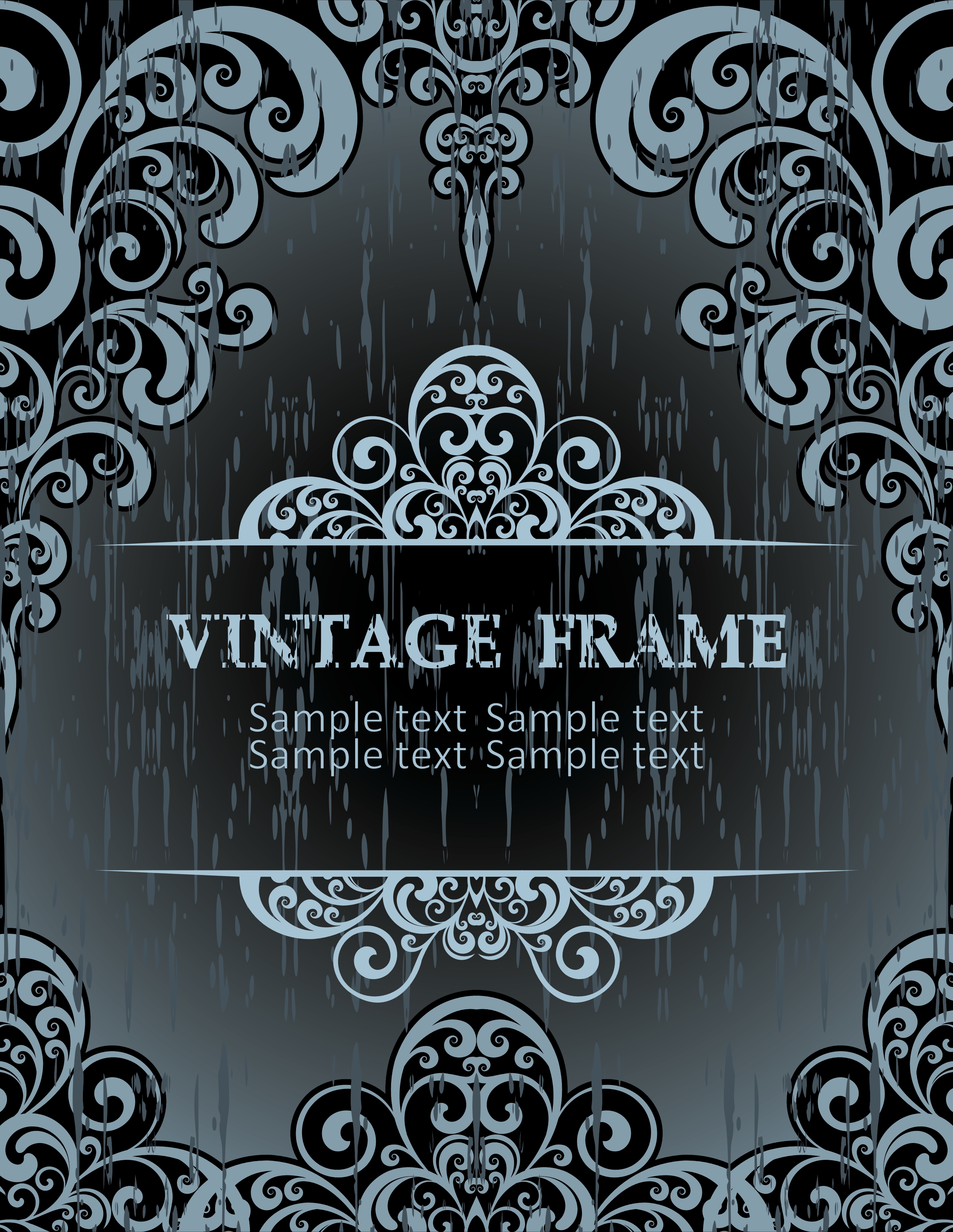 vintage frame vector