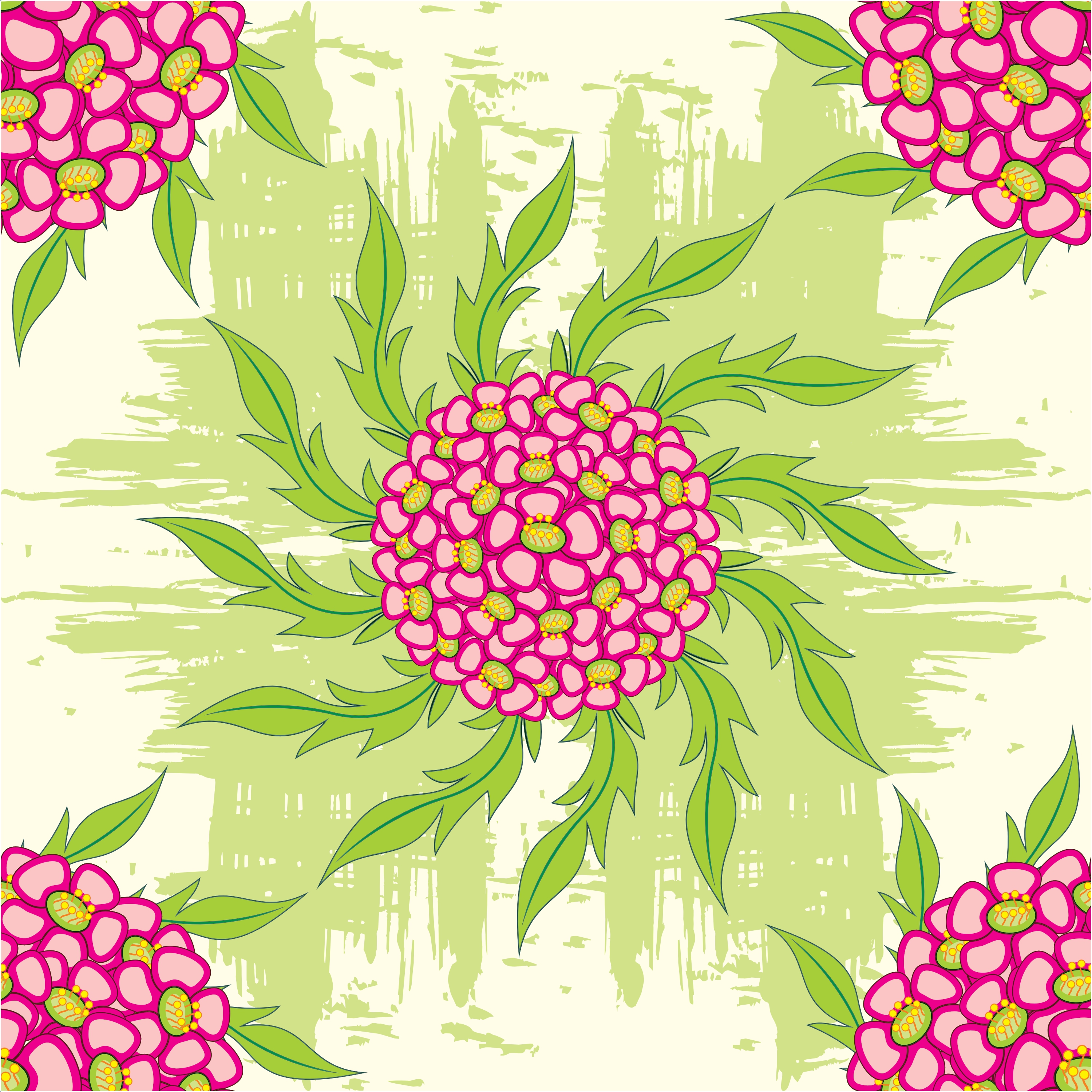 flower seamless background vector