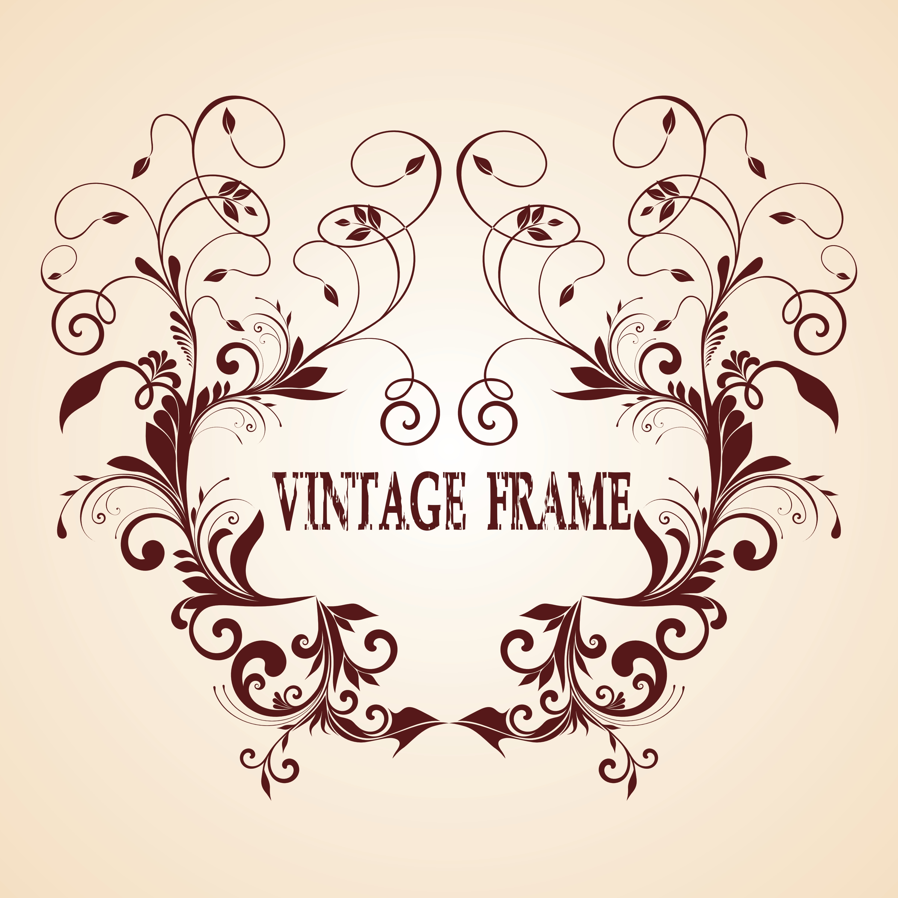 vintage frame vector