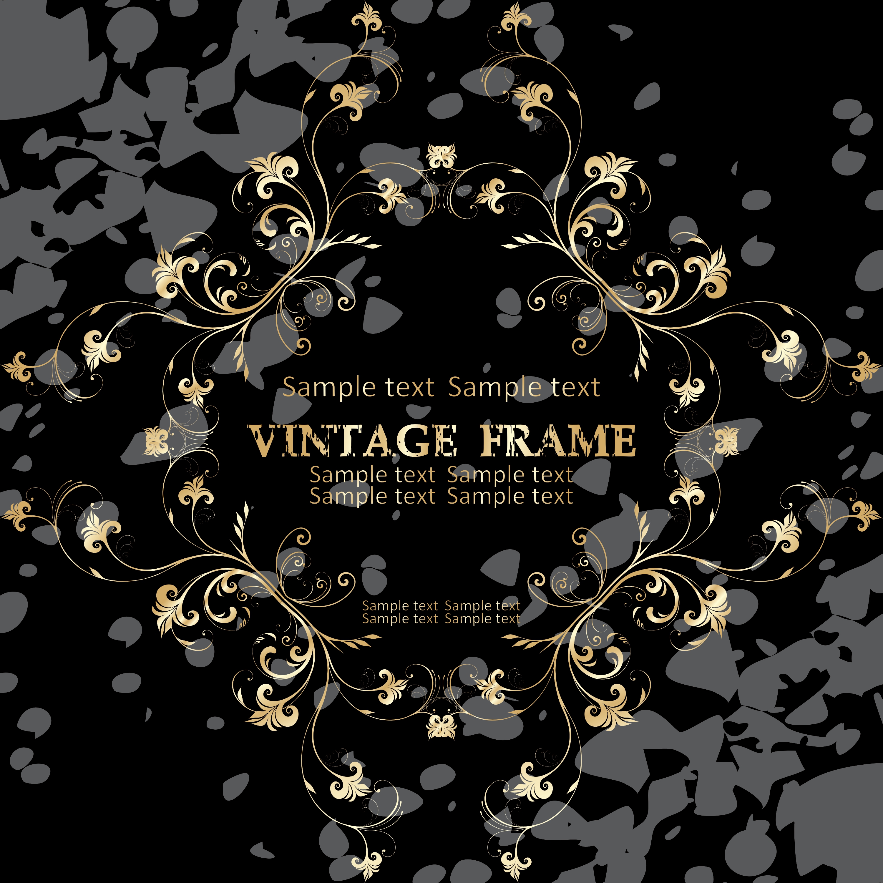 vintage frame vector