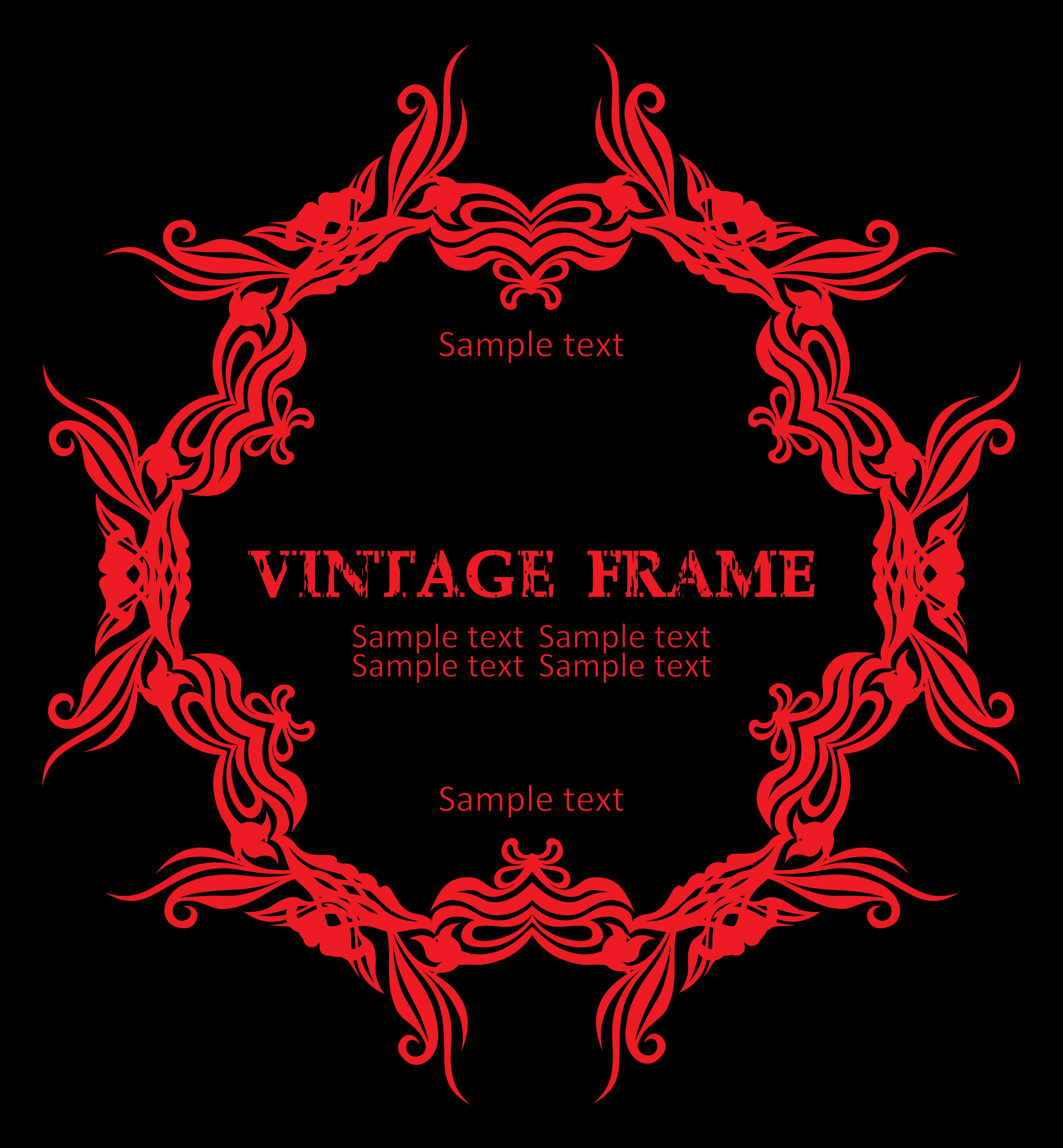 vintage frame vector