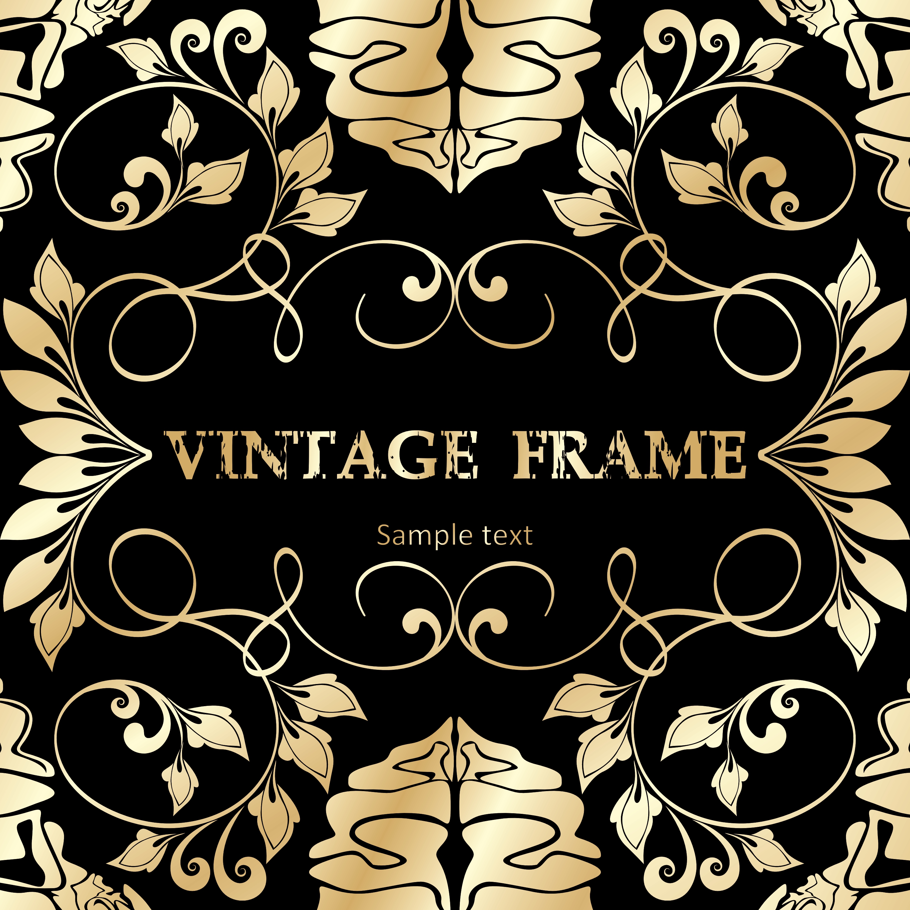 floral frame vector