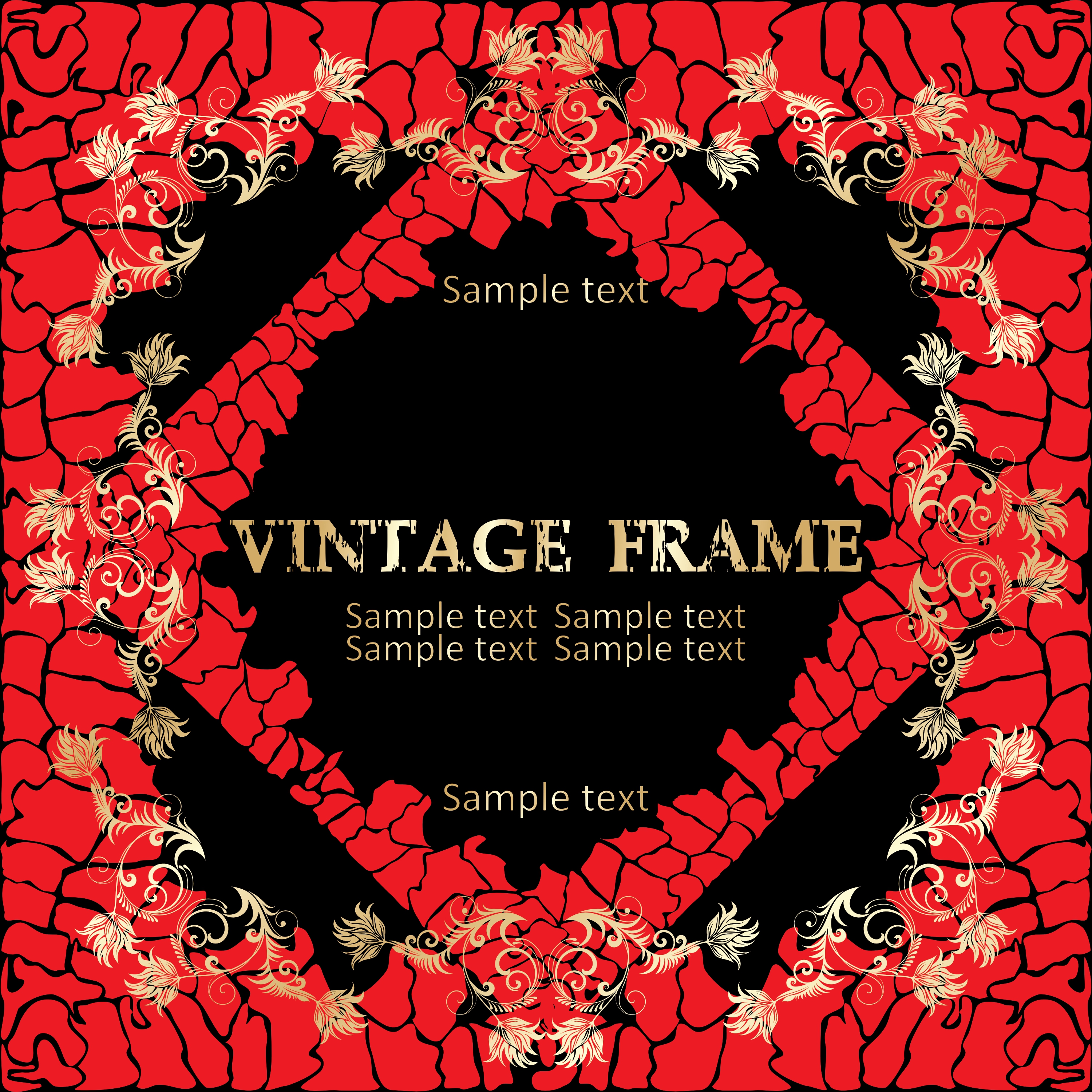 vintage frame vector