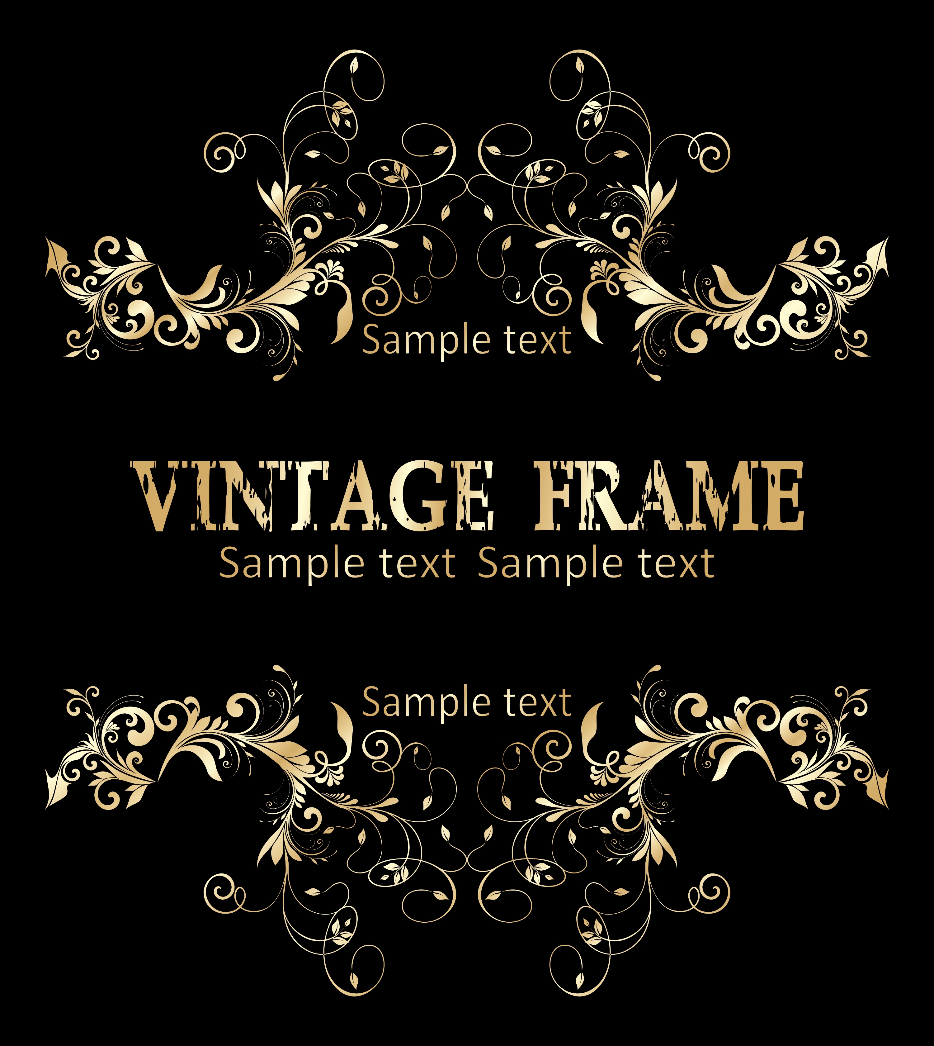 vintage frame vector