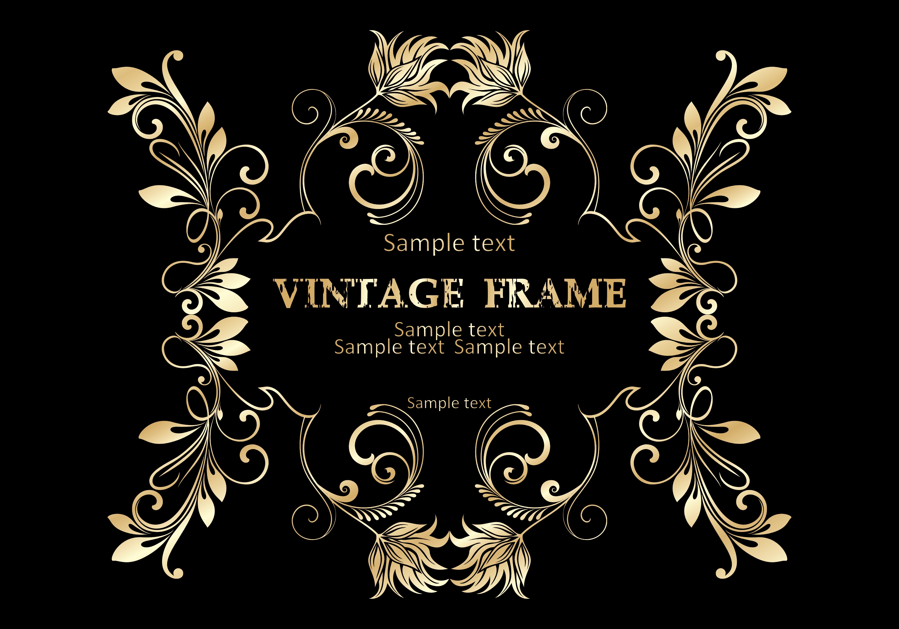 vintage frame vector