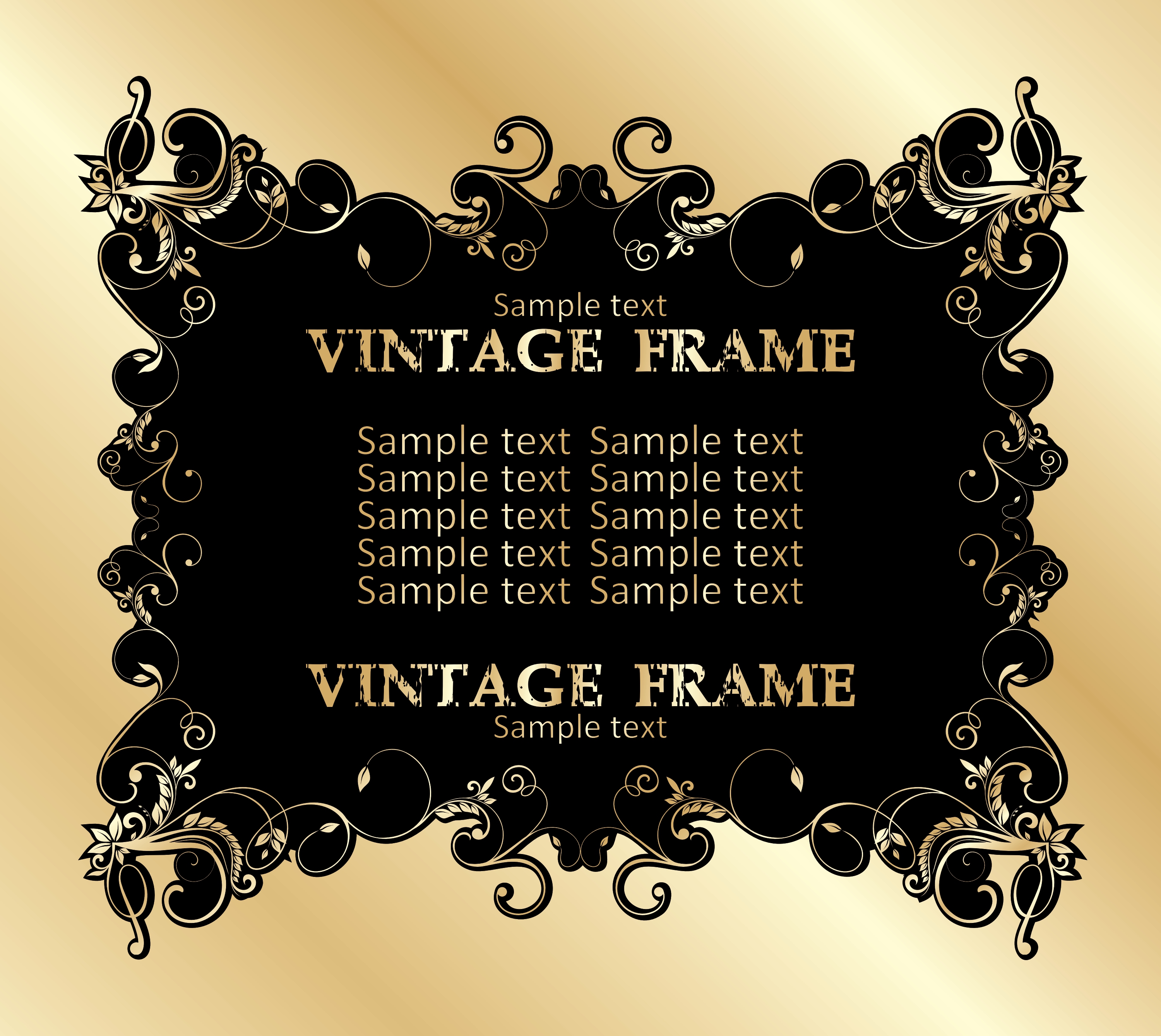 vintage frame vector