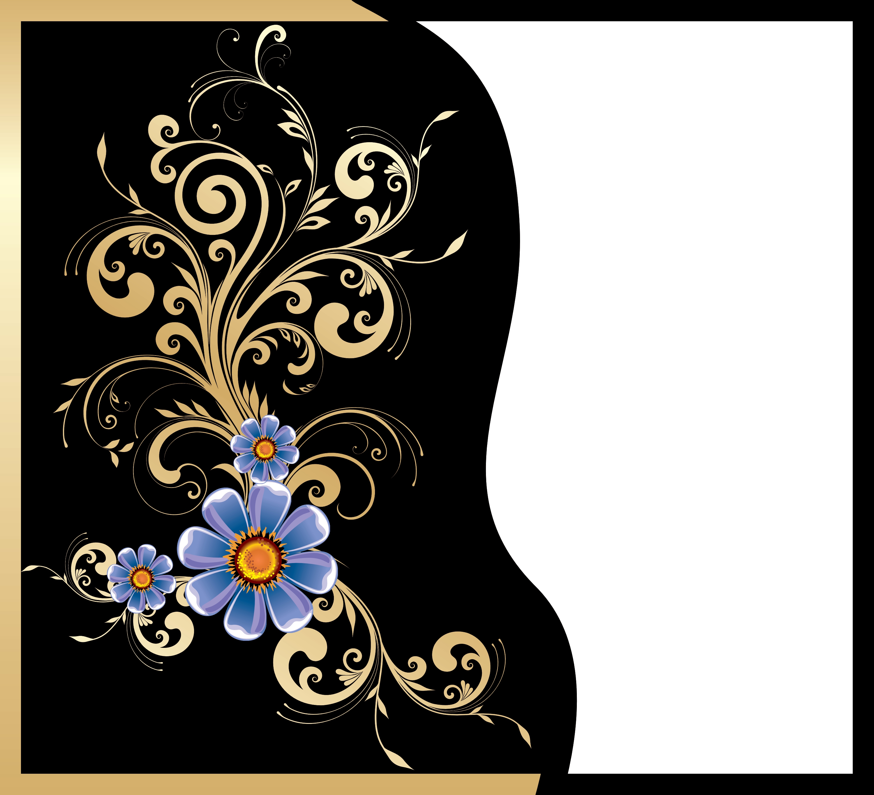 gold floral design vector