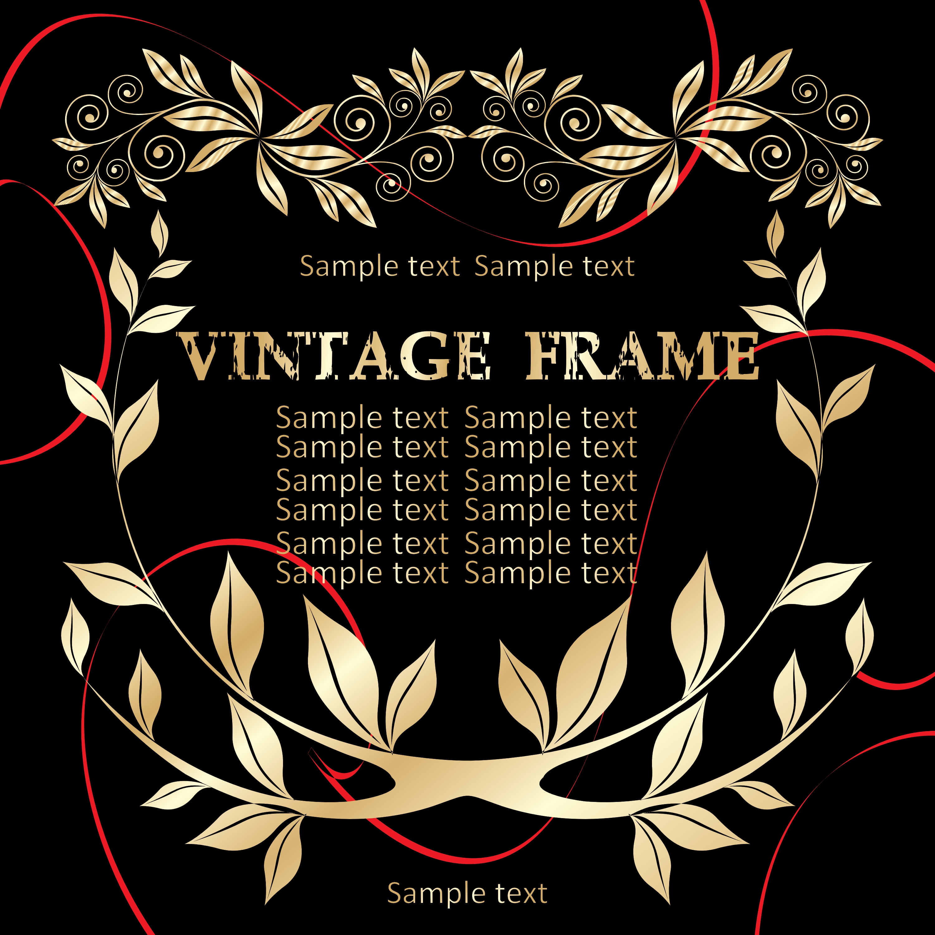 vintage frame vector