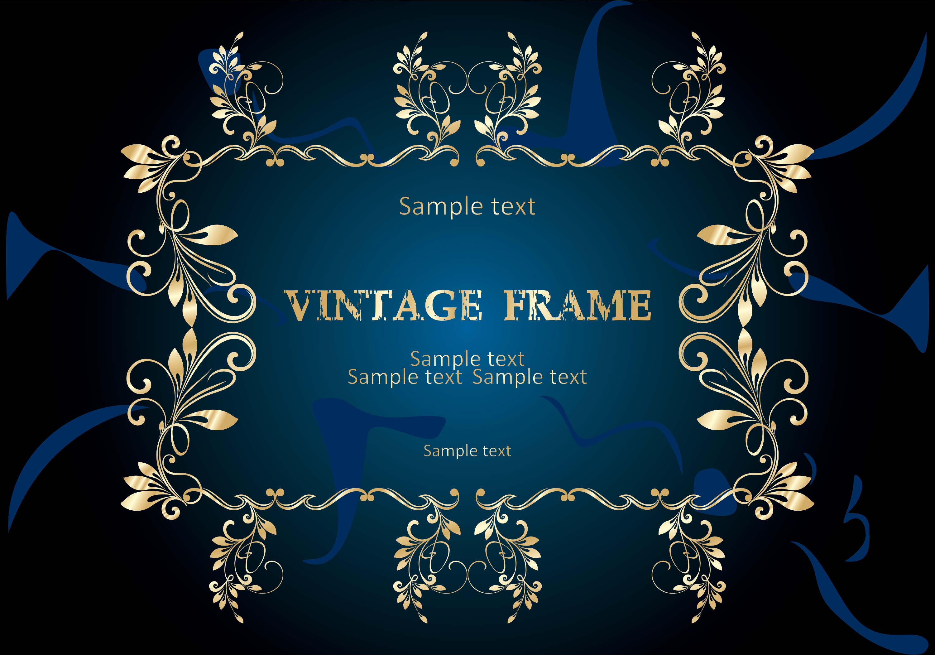 vintage frame vector