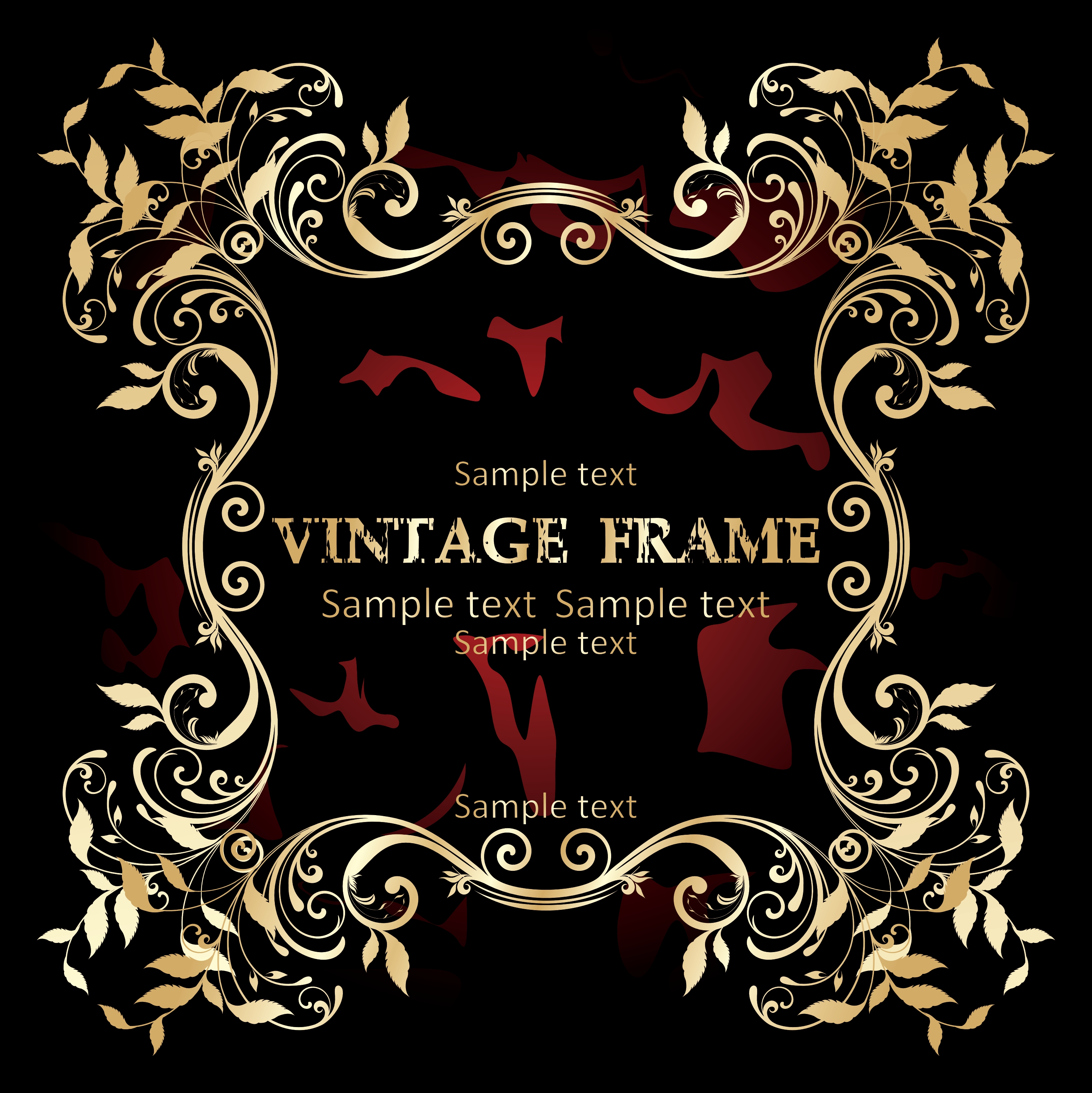 vintage frame vector