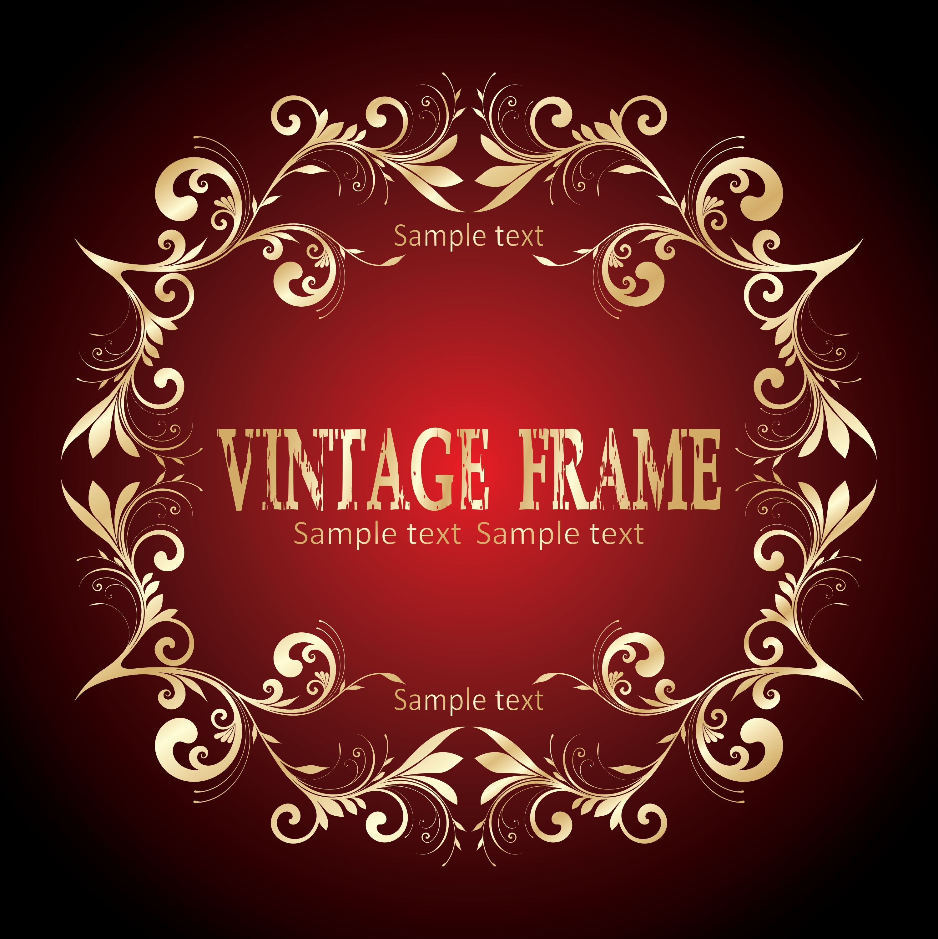 vintage frame vector