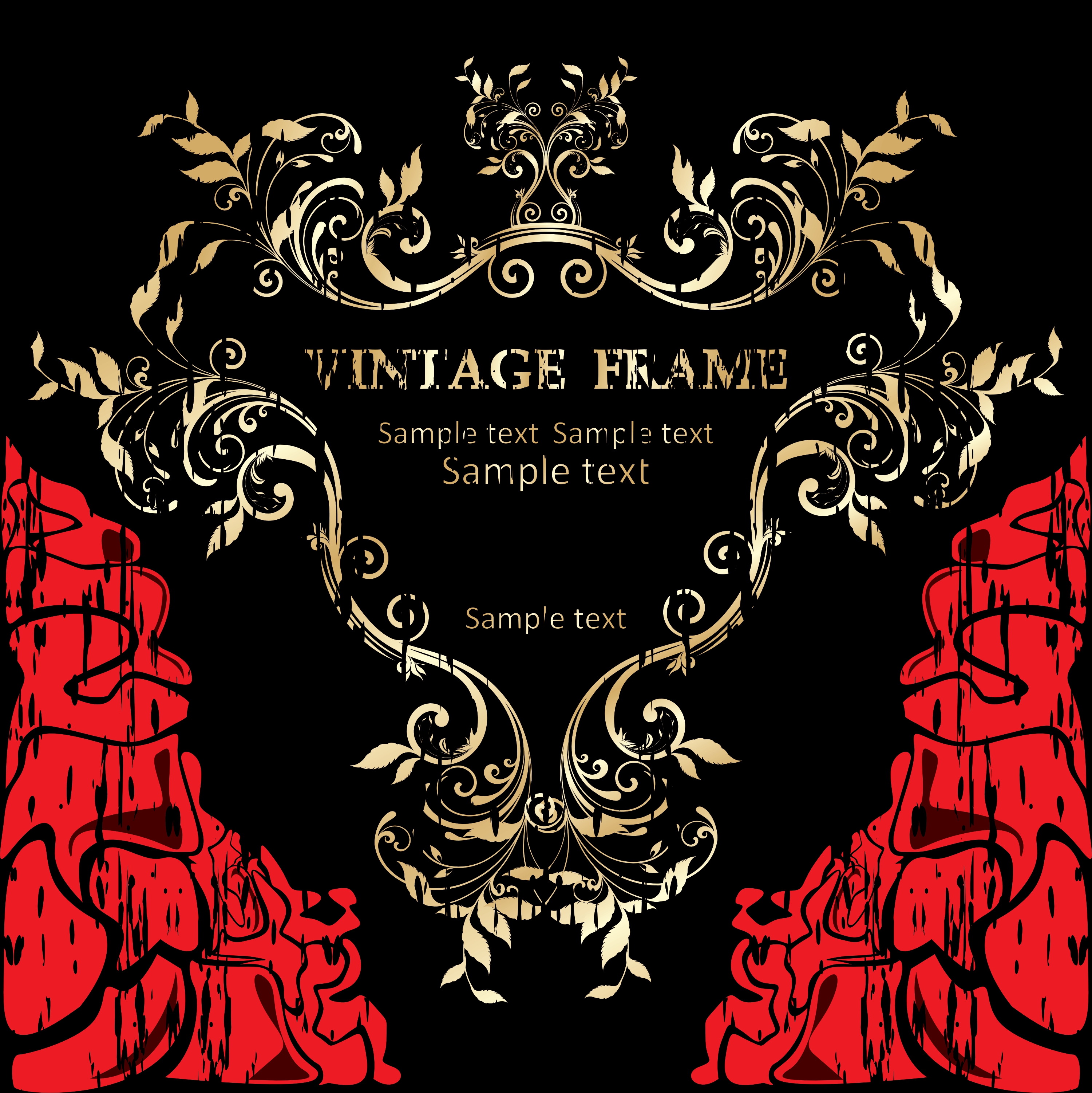 vintage frame vector