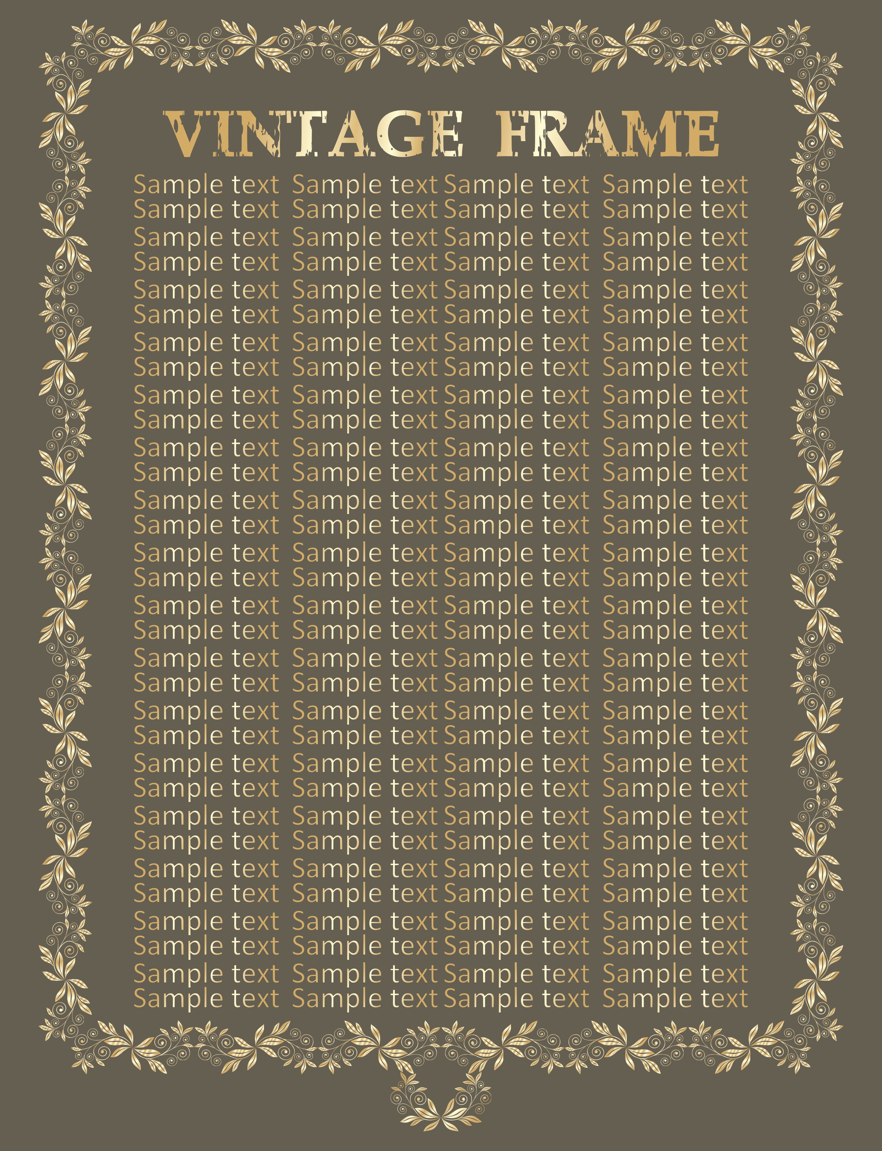 vintage frame vector