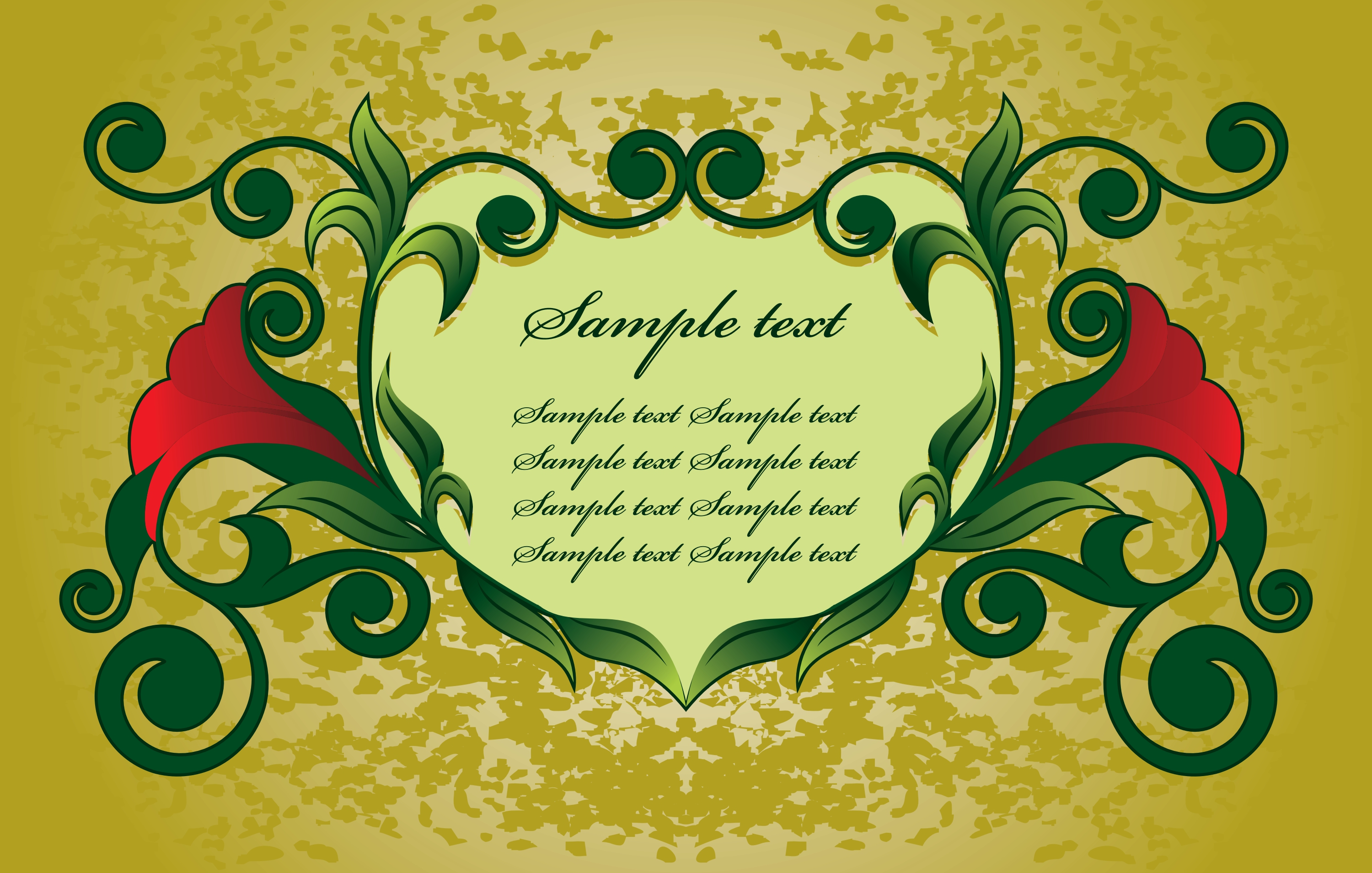 vintage floral frame vector