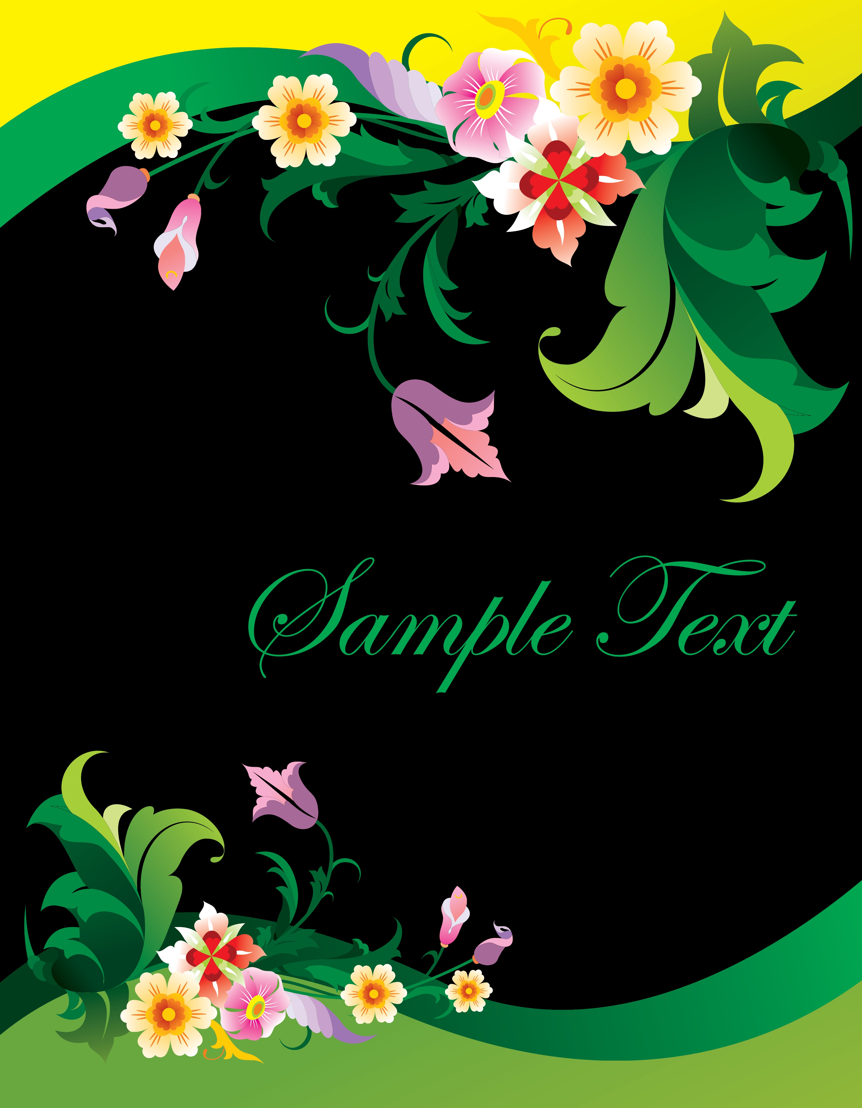 floral border vector