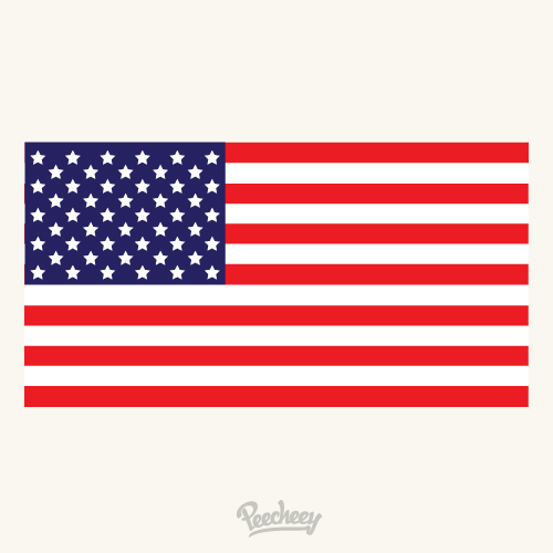 american flag flat design