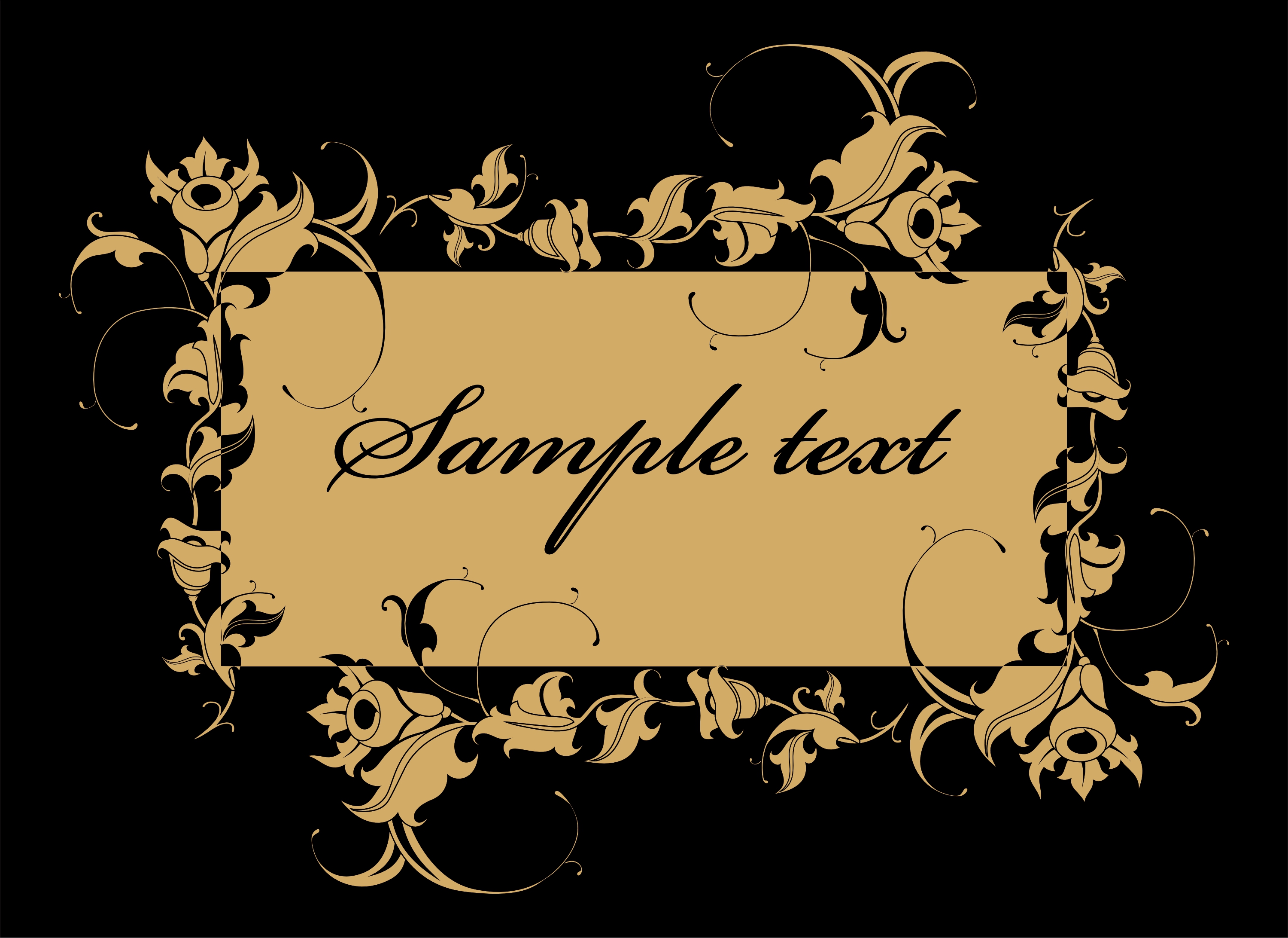 floral label vector