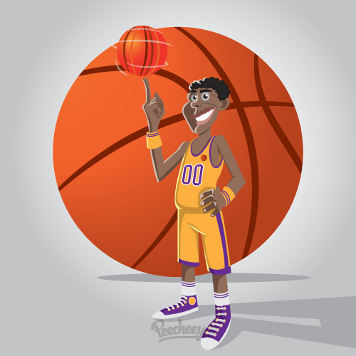 basketball player illustration