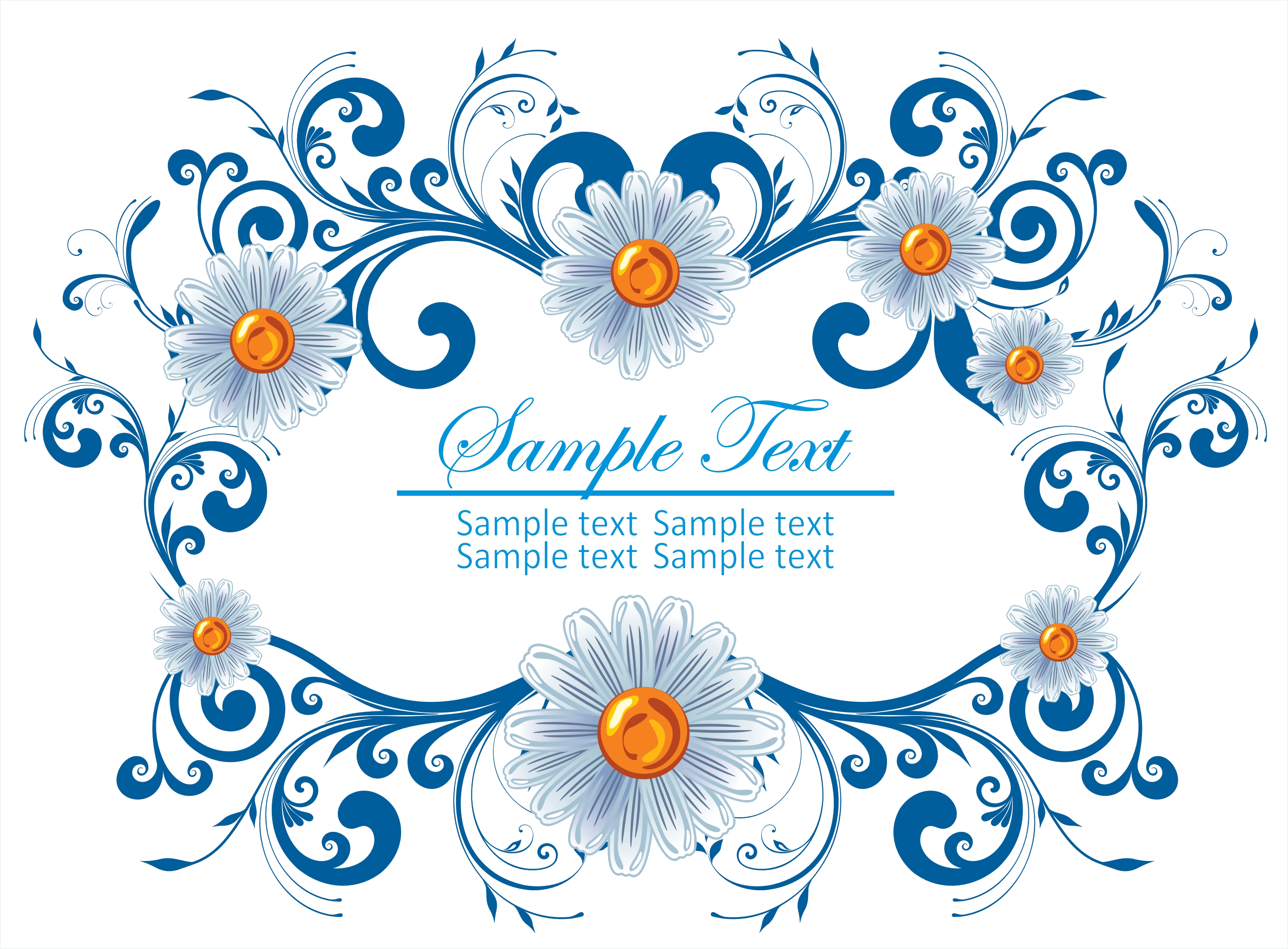 floral frame vector