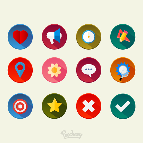 colorful icons set