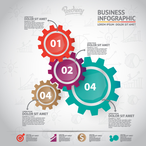 cogwheels infographics