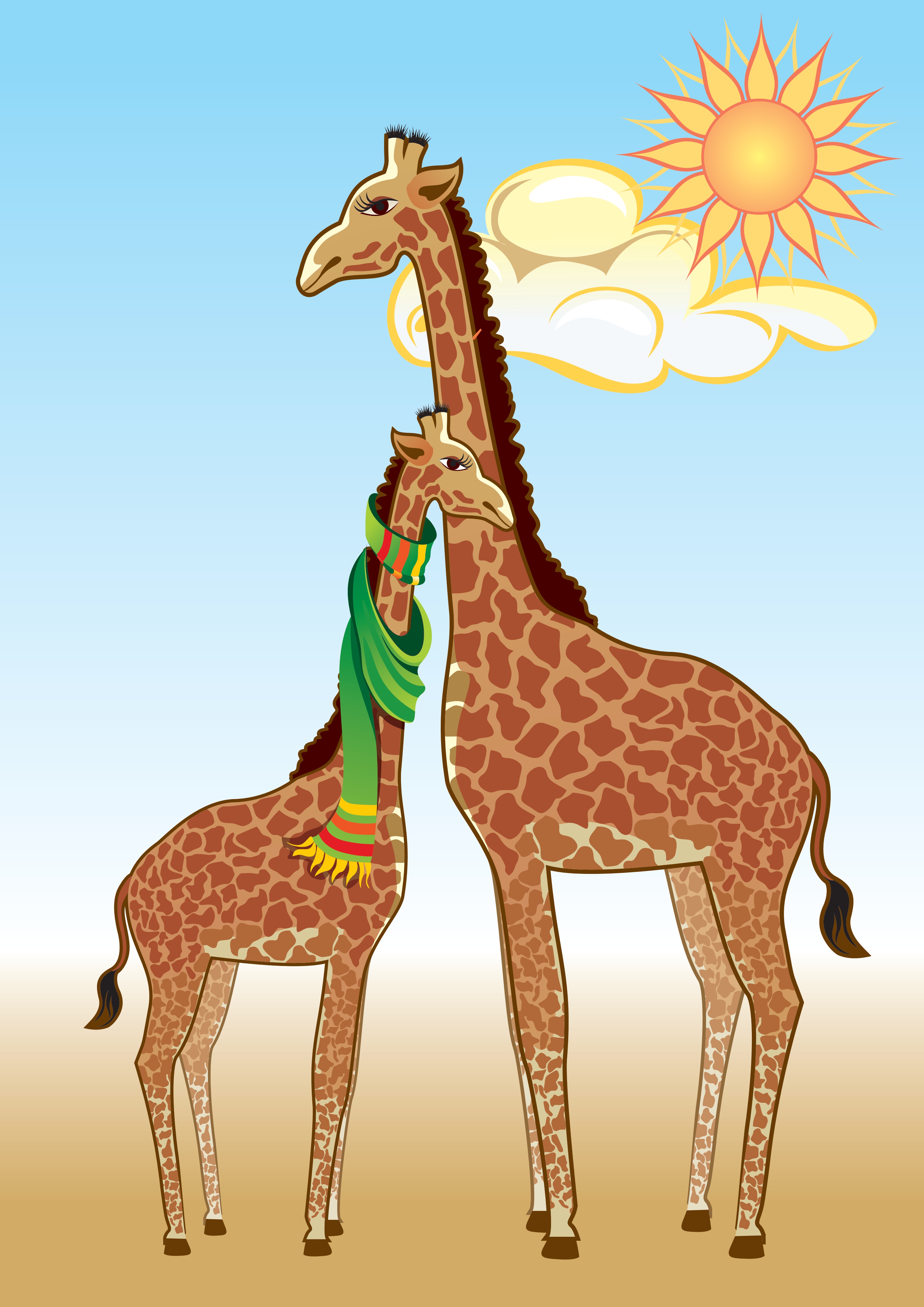 giraffes vector