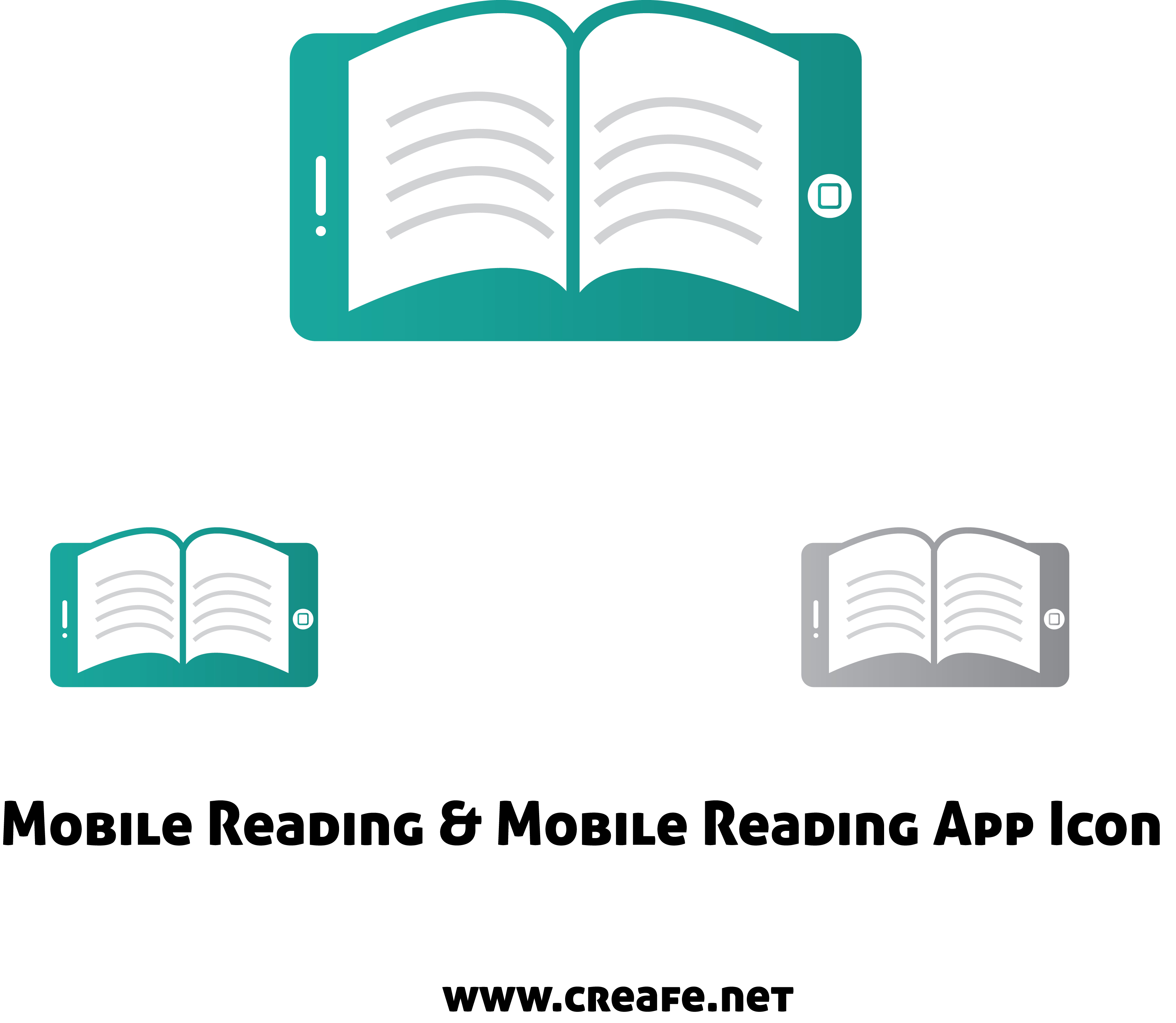 mobile book app icon vector