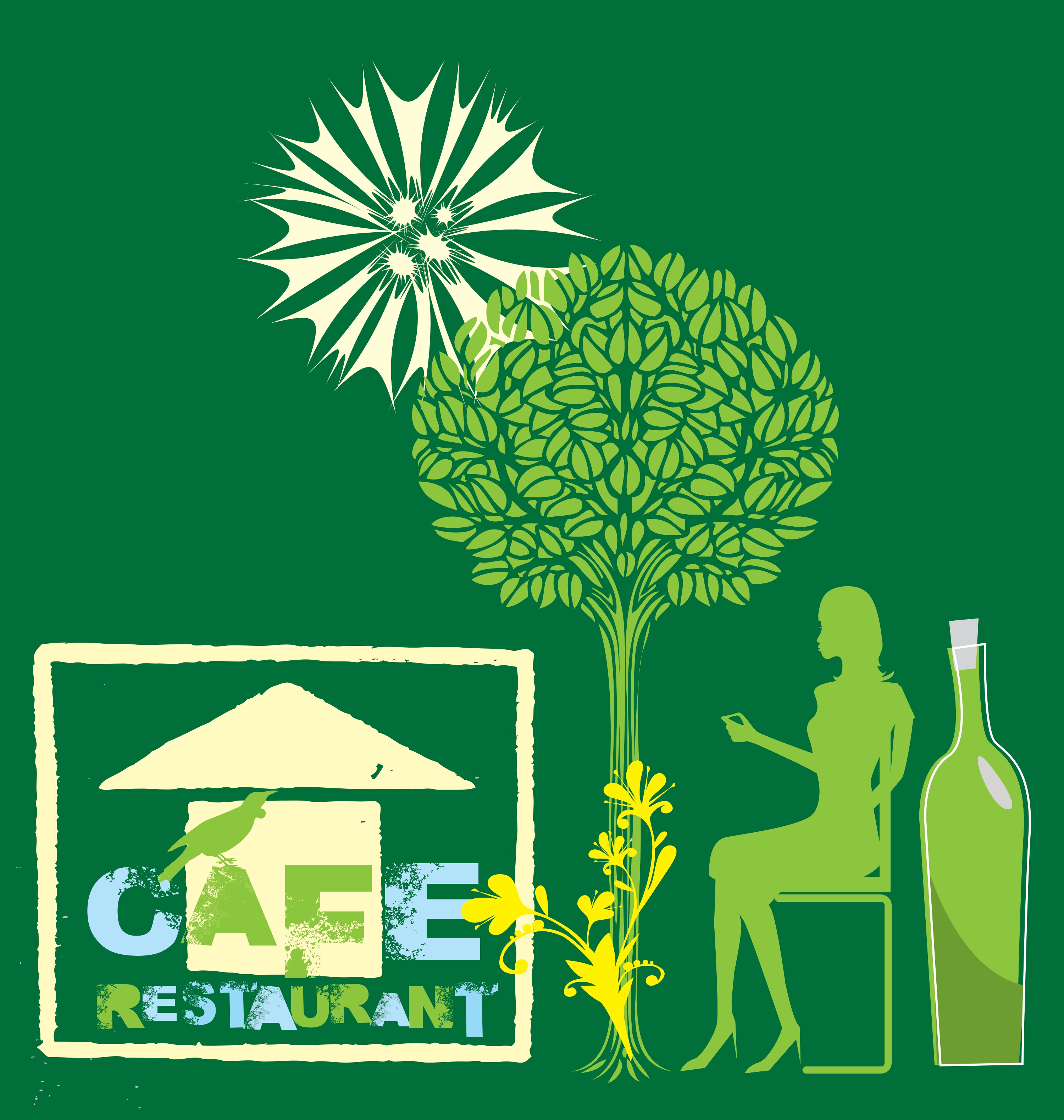 cafe nature vector