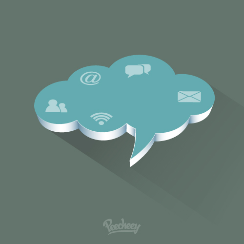 comunication cloud illustration