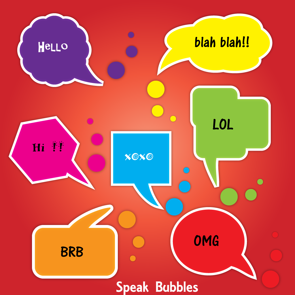 colorful speak bubbles