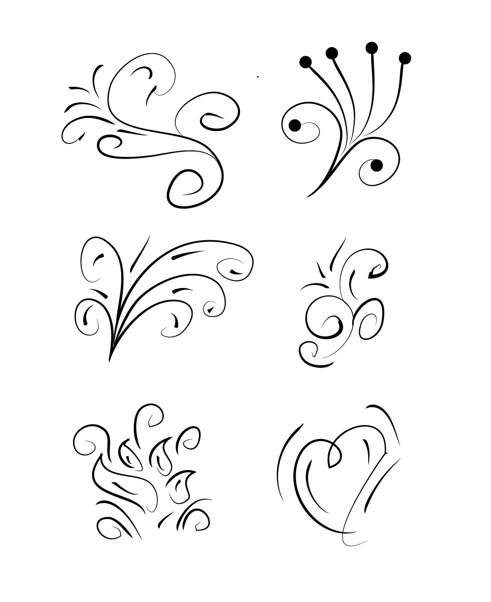 floral swirl designs