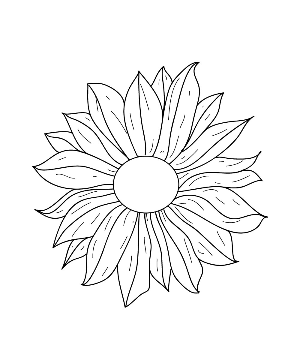 flower line drawing