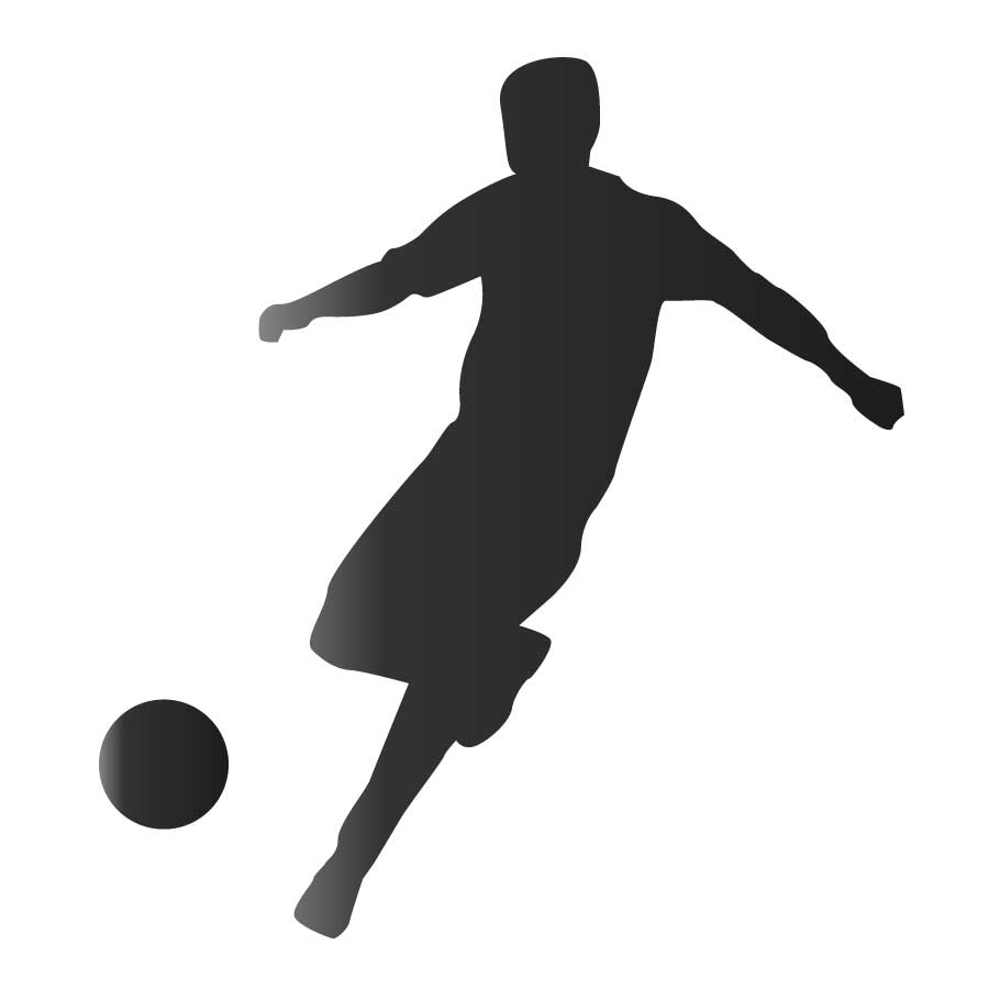 footballer silhouette