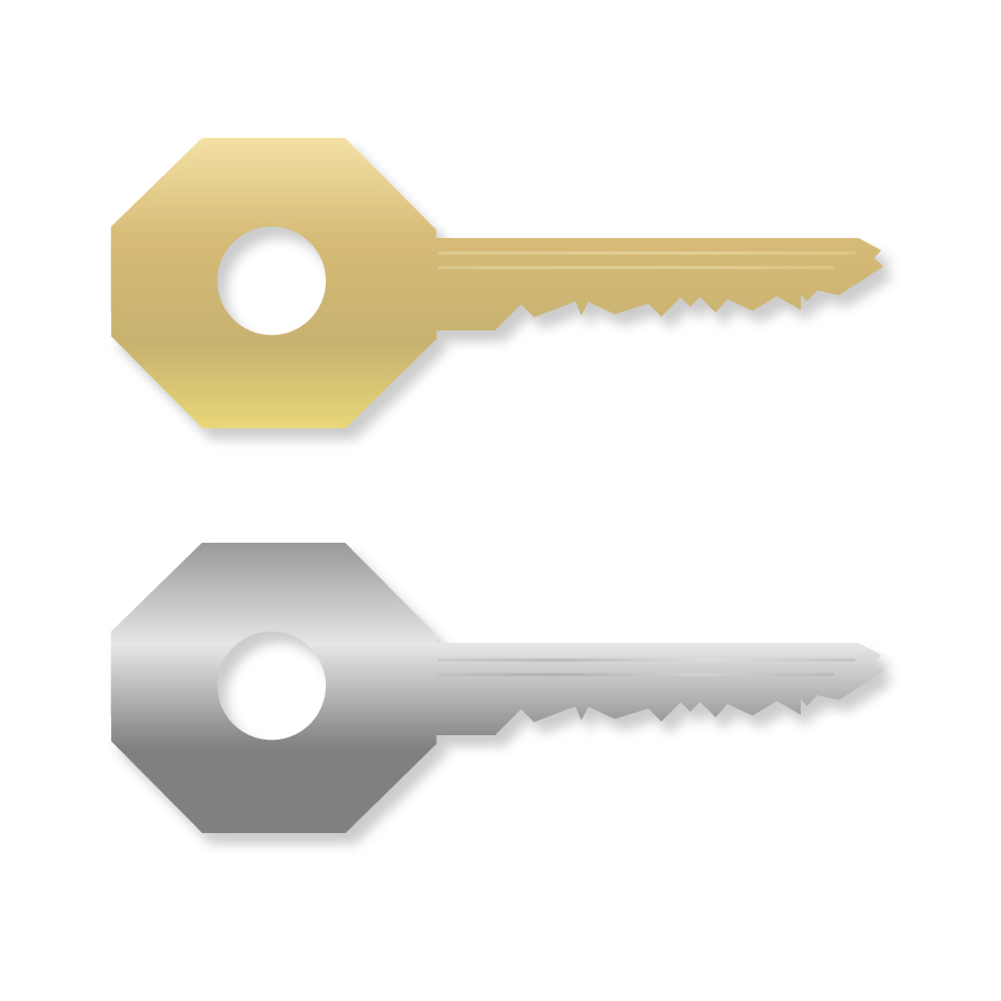 gold and silver keys