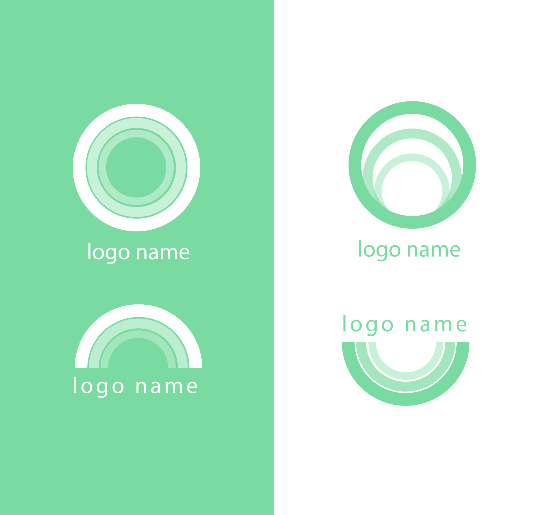 green circular transparent logo vector design