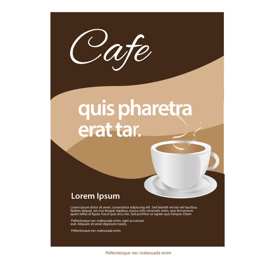 cafe leaflet design idea