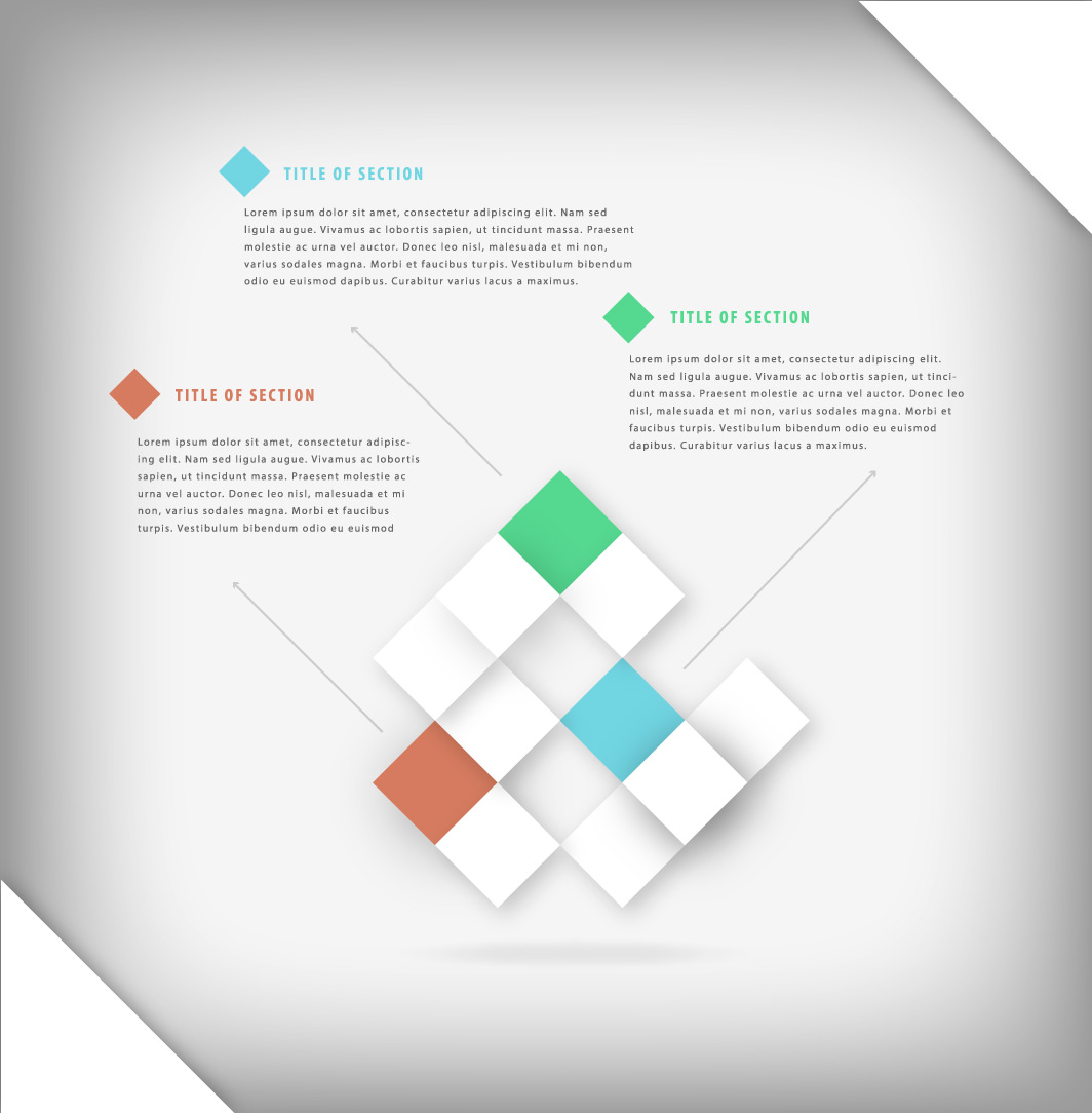 corporate box vector infographic design