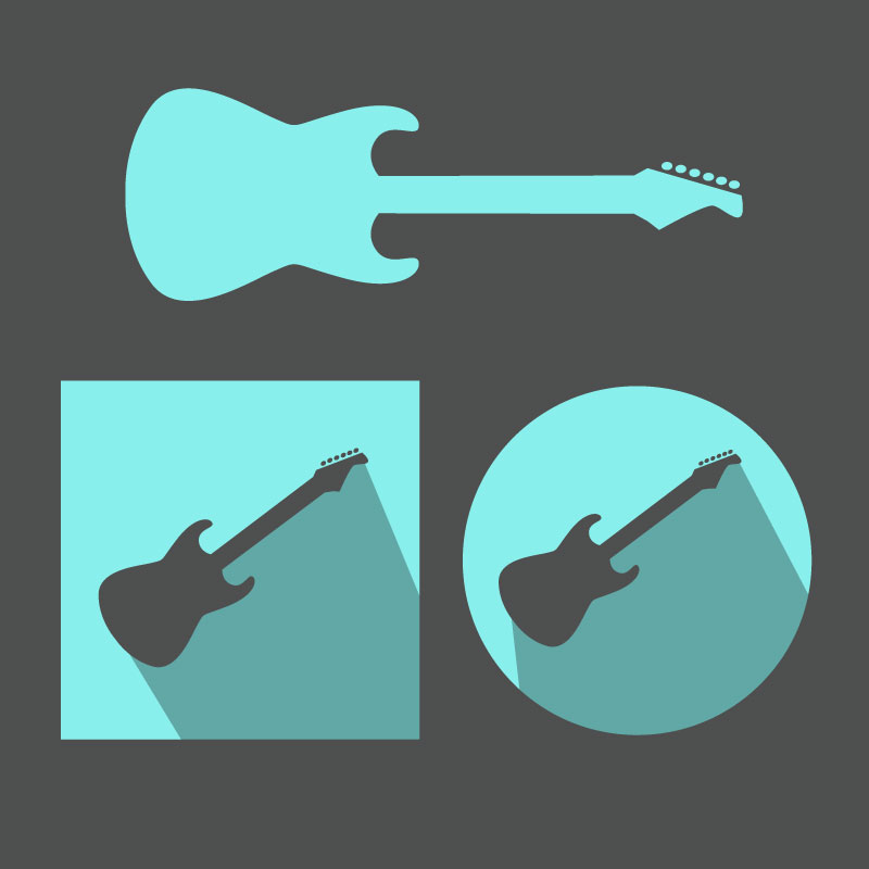 electric guitar vector icon design