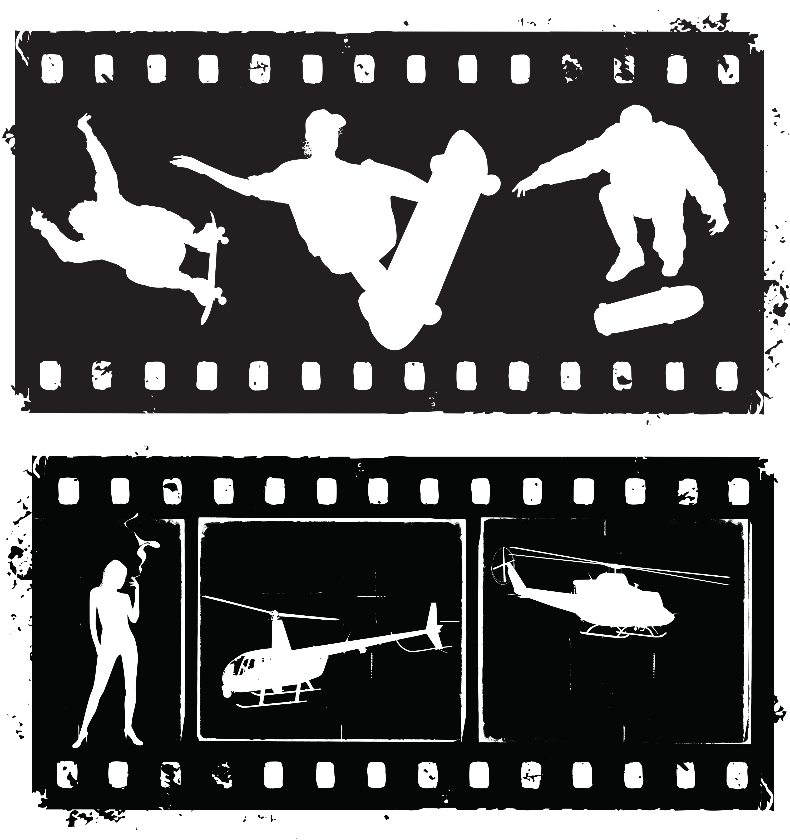 film strip grunge vector