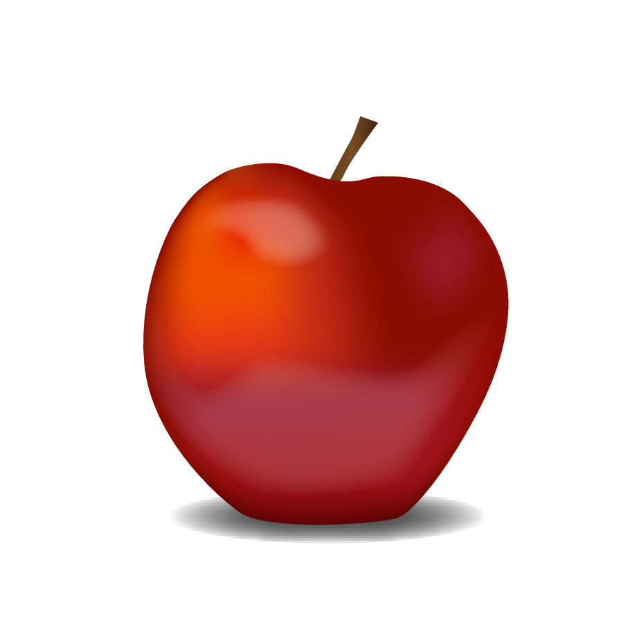 red apple illustration